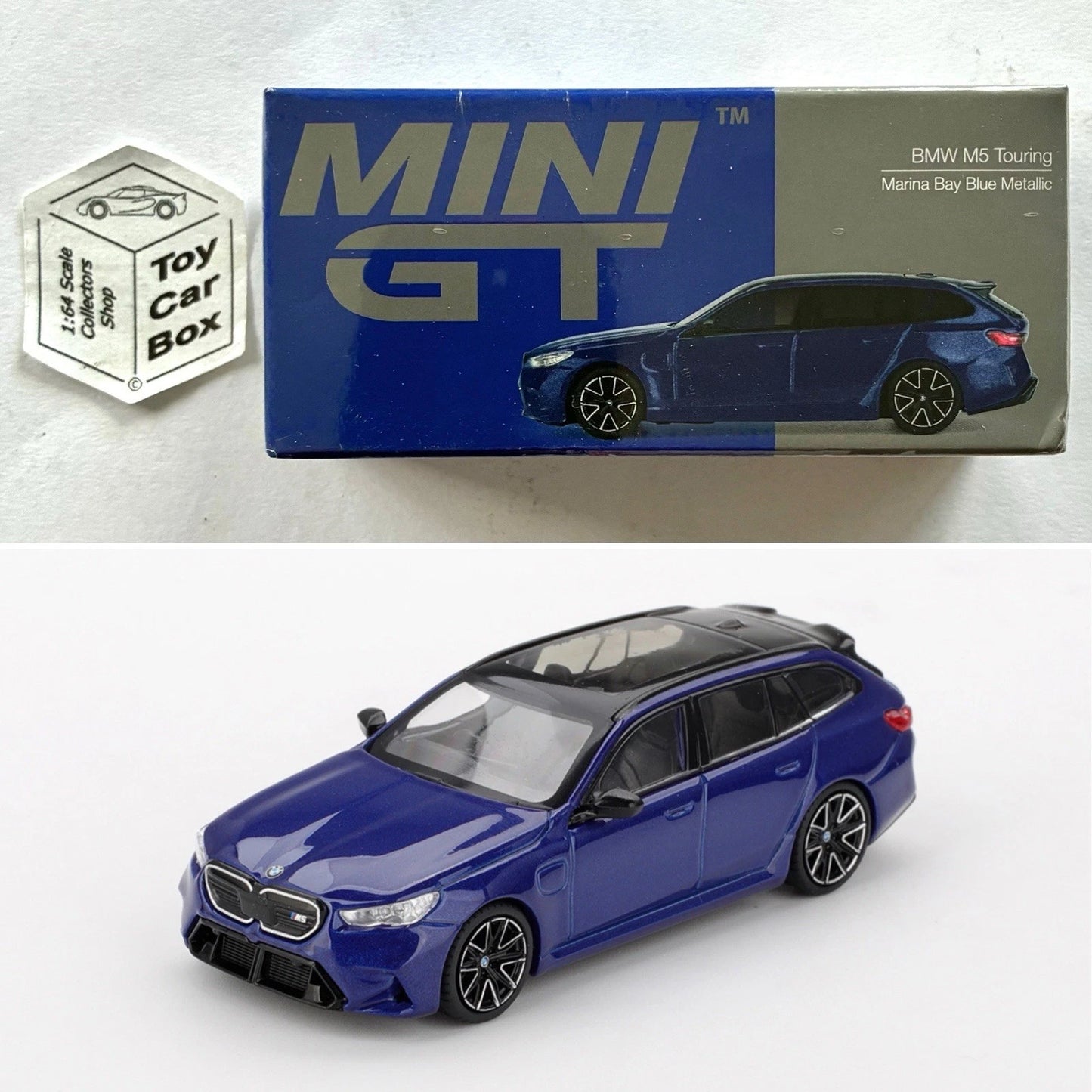 Mini GT #1090 - BMW M3 Competition Touring (Portimao Blue - 1/64 - Boxed) N50g