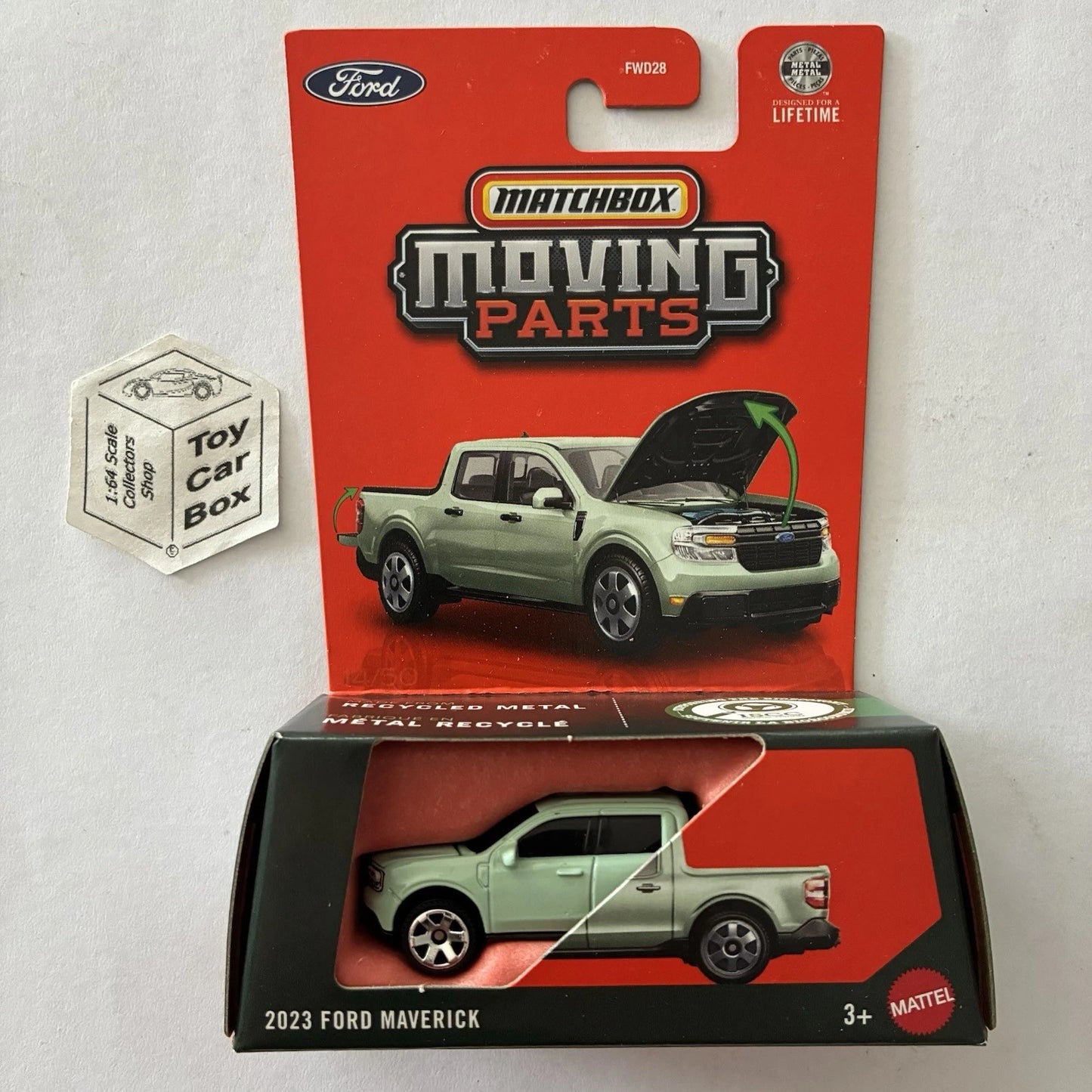 2026 MATCHBOX Moving Parts - 2023 Ford Maverick (Green #14 Opening Hood) F00