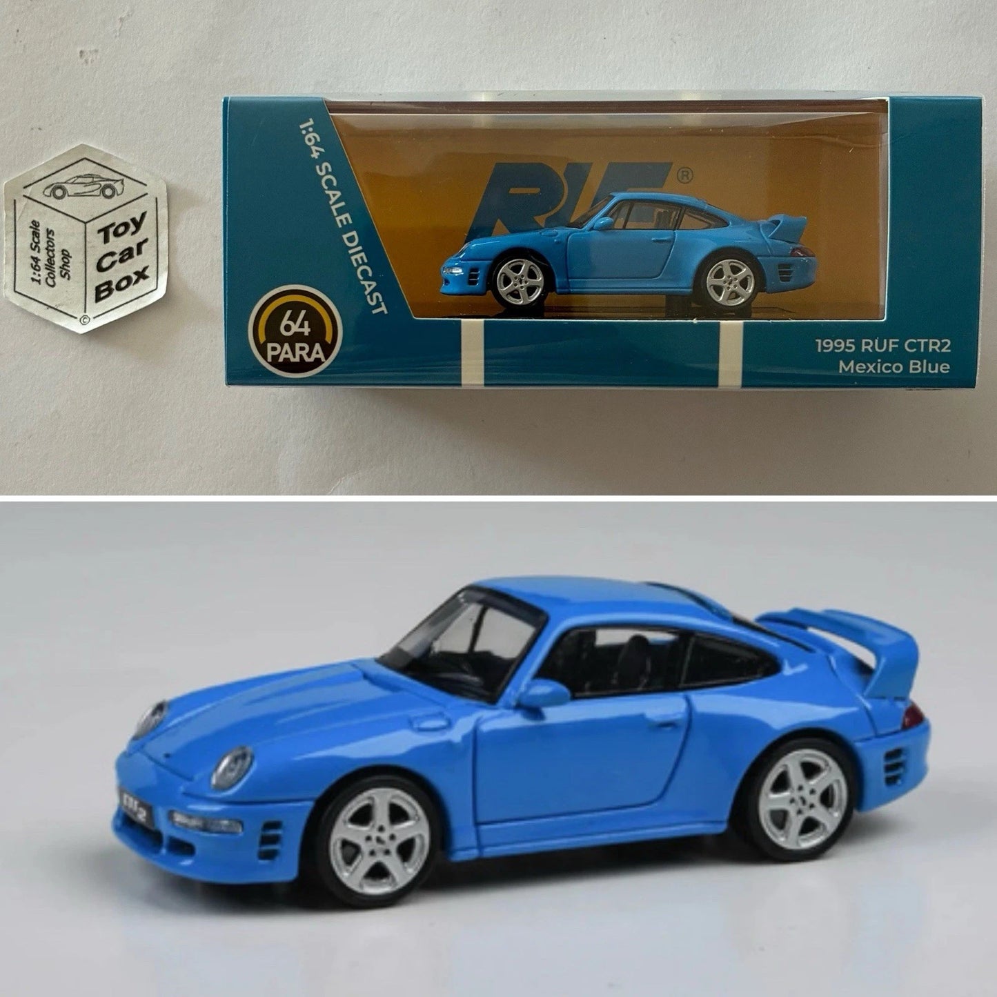 PARA64 - 1995 RUF CTR2 / Porsche 911 (Mexico Blue - 1/64 Scale) R00