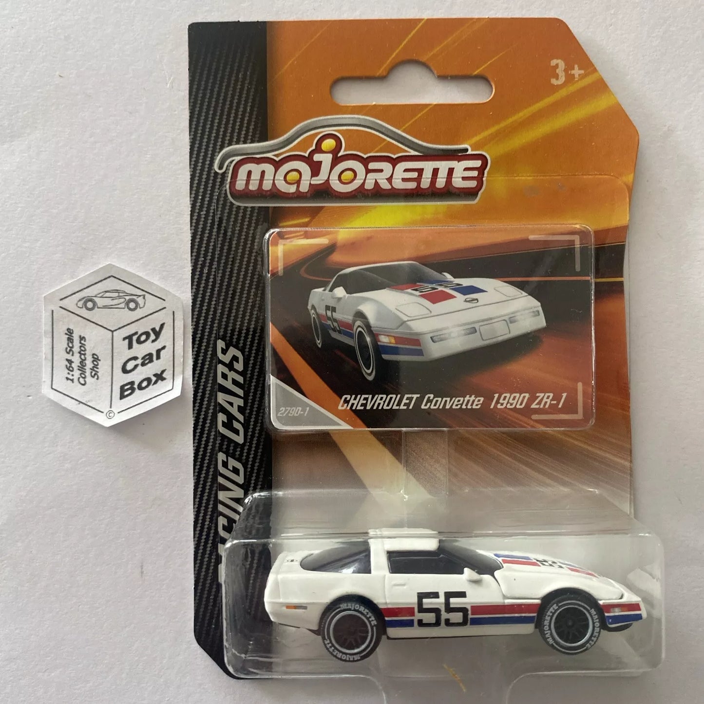 MAJORETTE Chevy Corvette 1990 ZR-1 (Racing Cars - White) 1/64 Scale* - D72