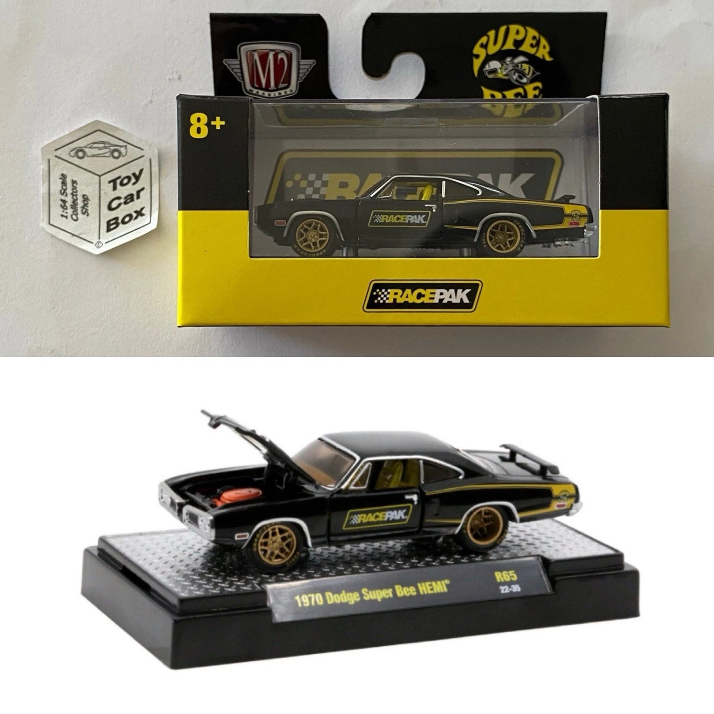M2 MACHINES - 1970 Dodge Super Bee Hemi (Racepak - Detroit Muscle R65) L92g
