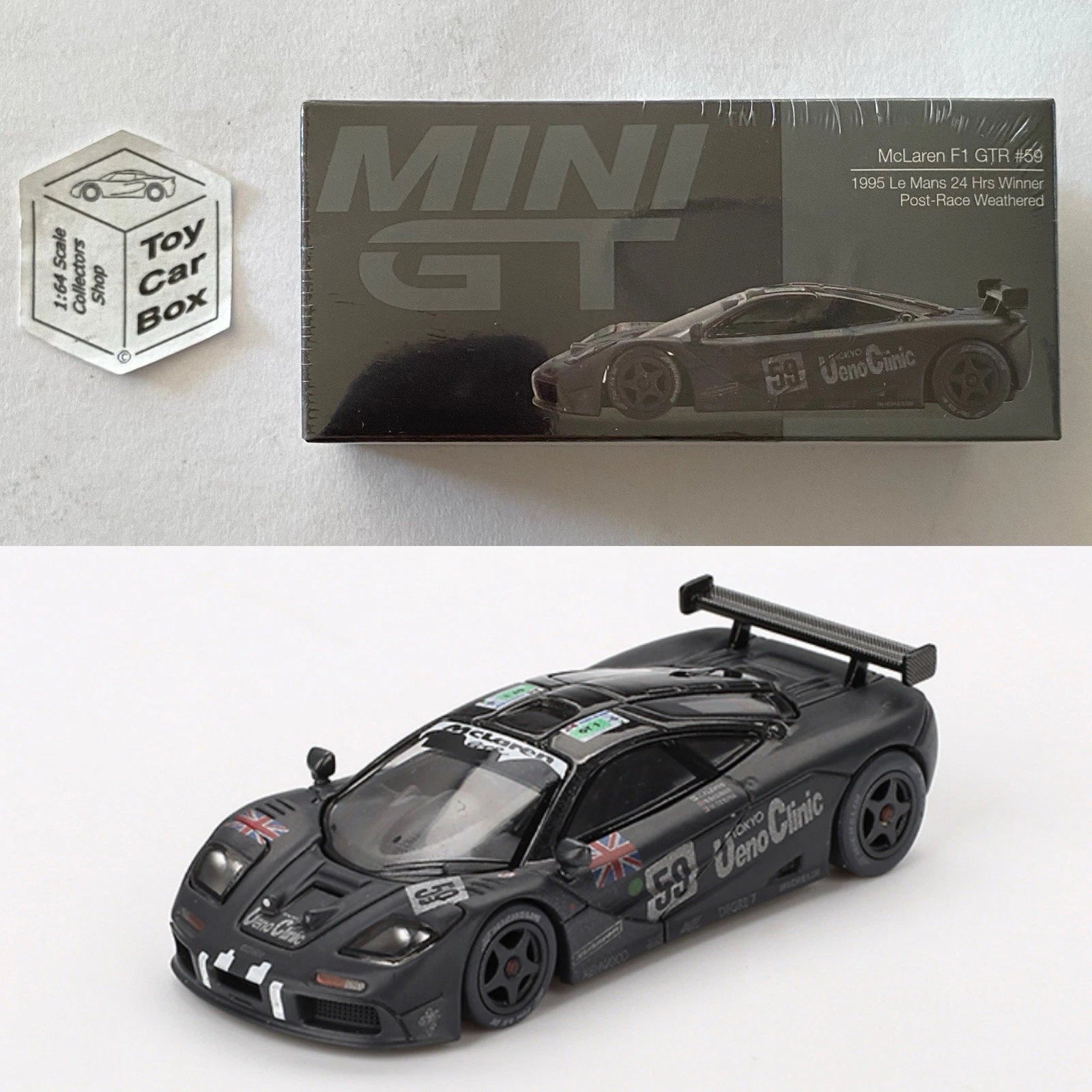 Mini GT #870 - McLaren F1 GTR (1995 Le Mans Winner - #59 Weathered