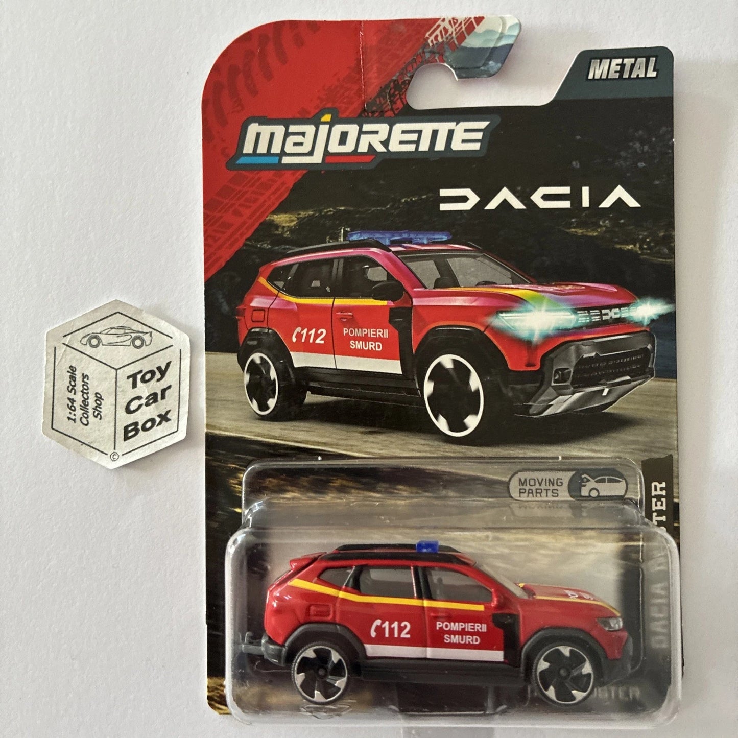 MAJORETTE Dacia Duster (3rd Gen - Pompierii Smurd - Opening Rear Hatch) E18