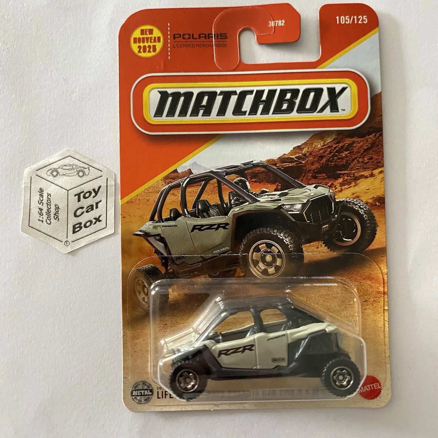2025 MATCHBOX #105 - 2025 Polaris RZR Pro R4 Sport (New - Long Card) B00
