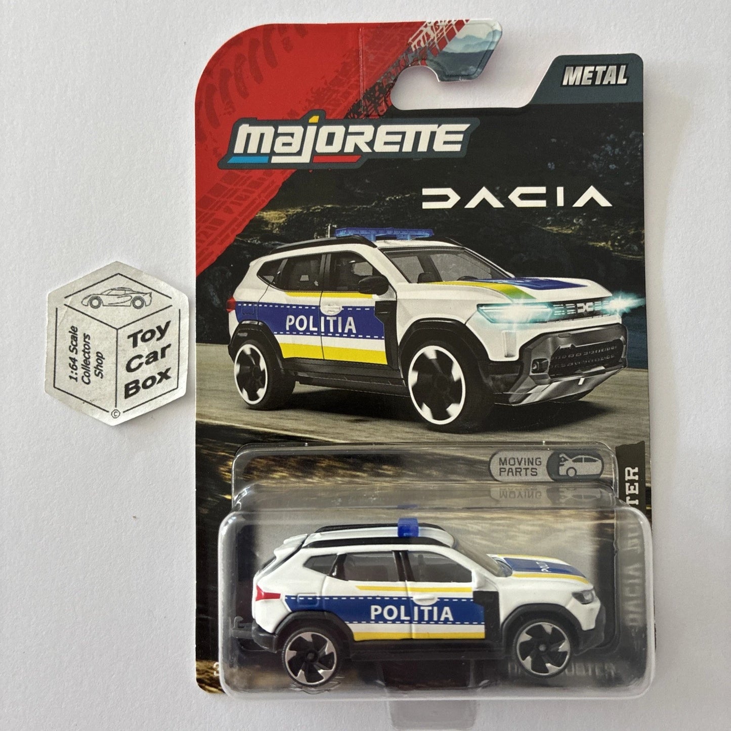 MAJORETTE Dacia Duster (3rd Gen - Politia Police Car - Opening Rear Hatch) E18