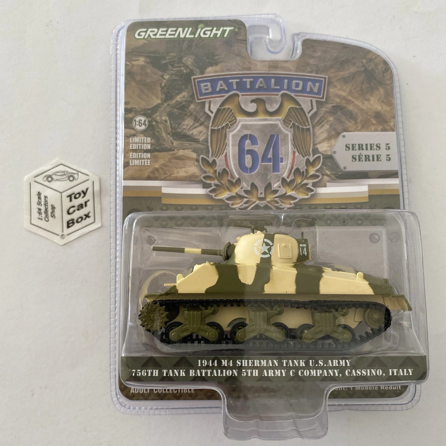 GREENLIGHT - 1944 M4 Sherman - US Army, 756th Tank Battalion (Series 5) I80g