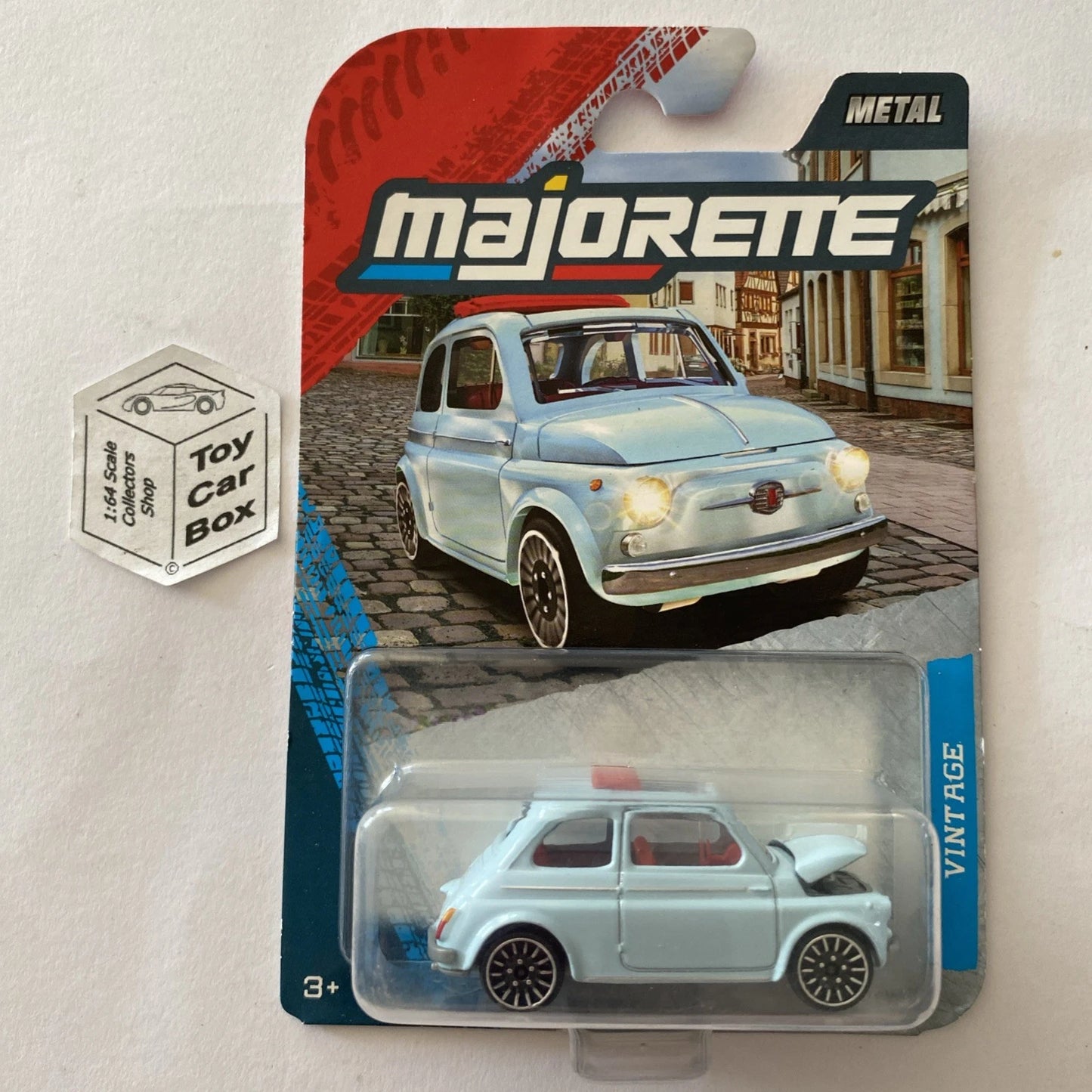 MAJORETTE Classic Fiat 500 D (Blue - 1:64* Vintage Cars - Opening Hood) E38