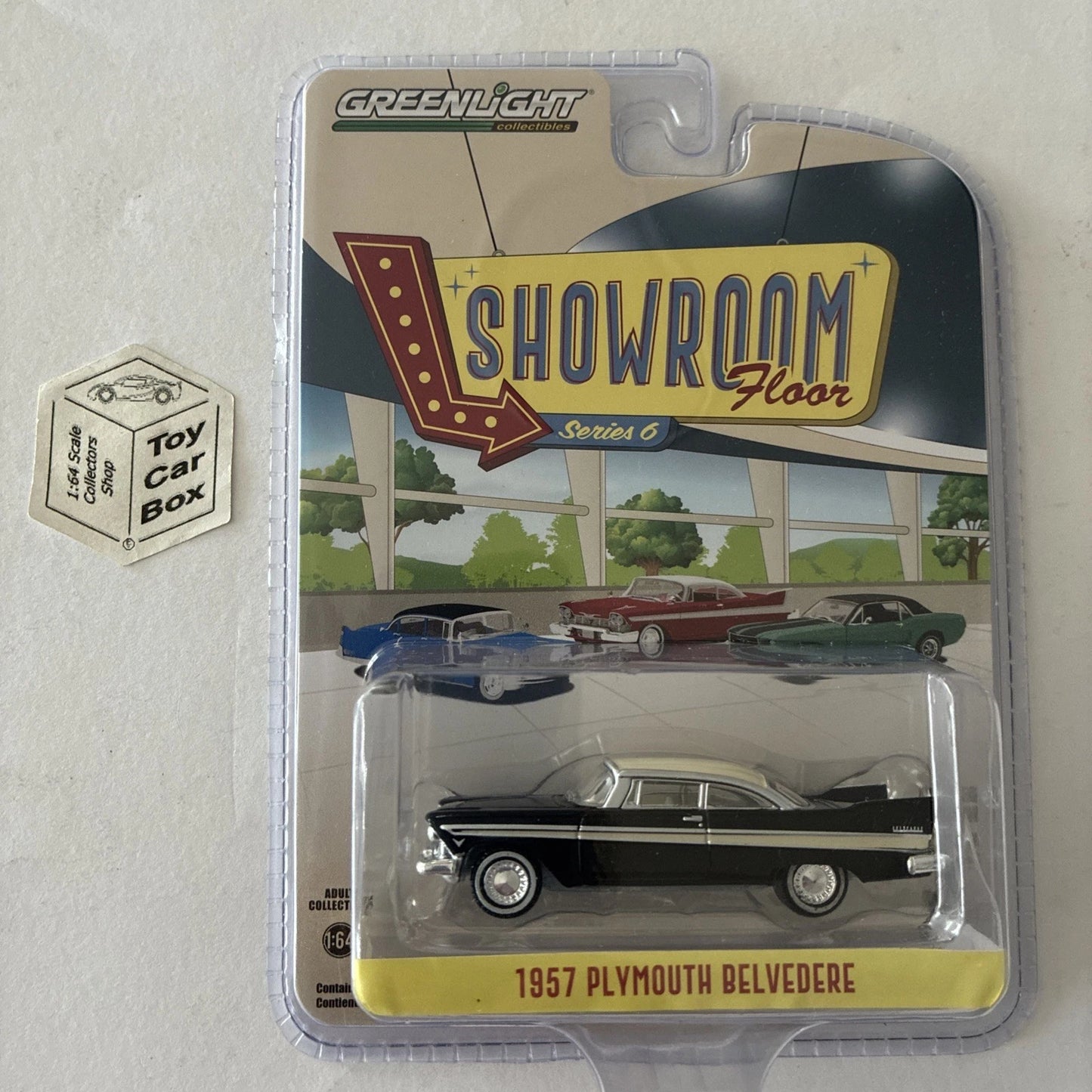 GREENLIGHT - 1957 Plymouth Belvedere (Black - Showroom Floor Series 6) I80g