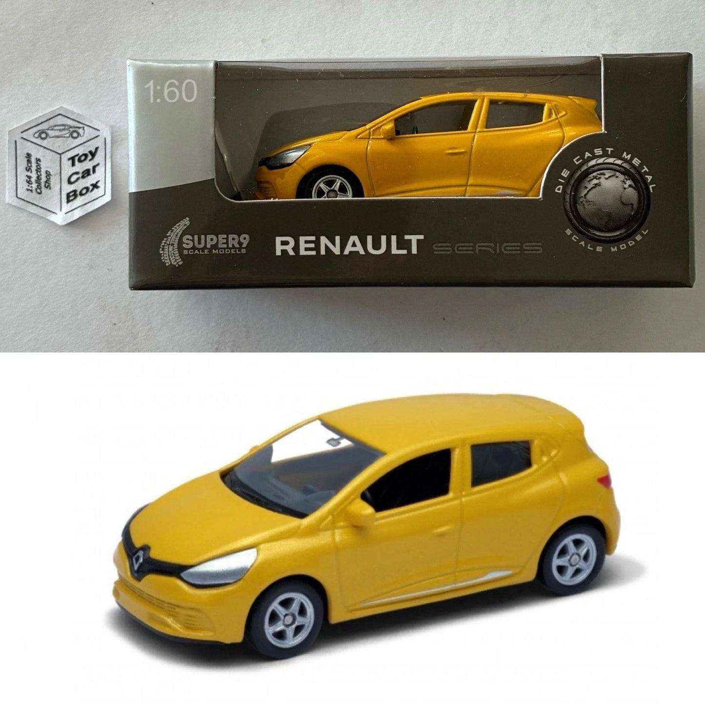 WELLY 1:60-64 - Renault Clio RS (Yellow #52234 - Boxed - See Notes) E01g