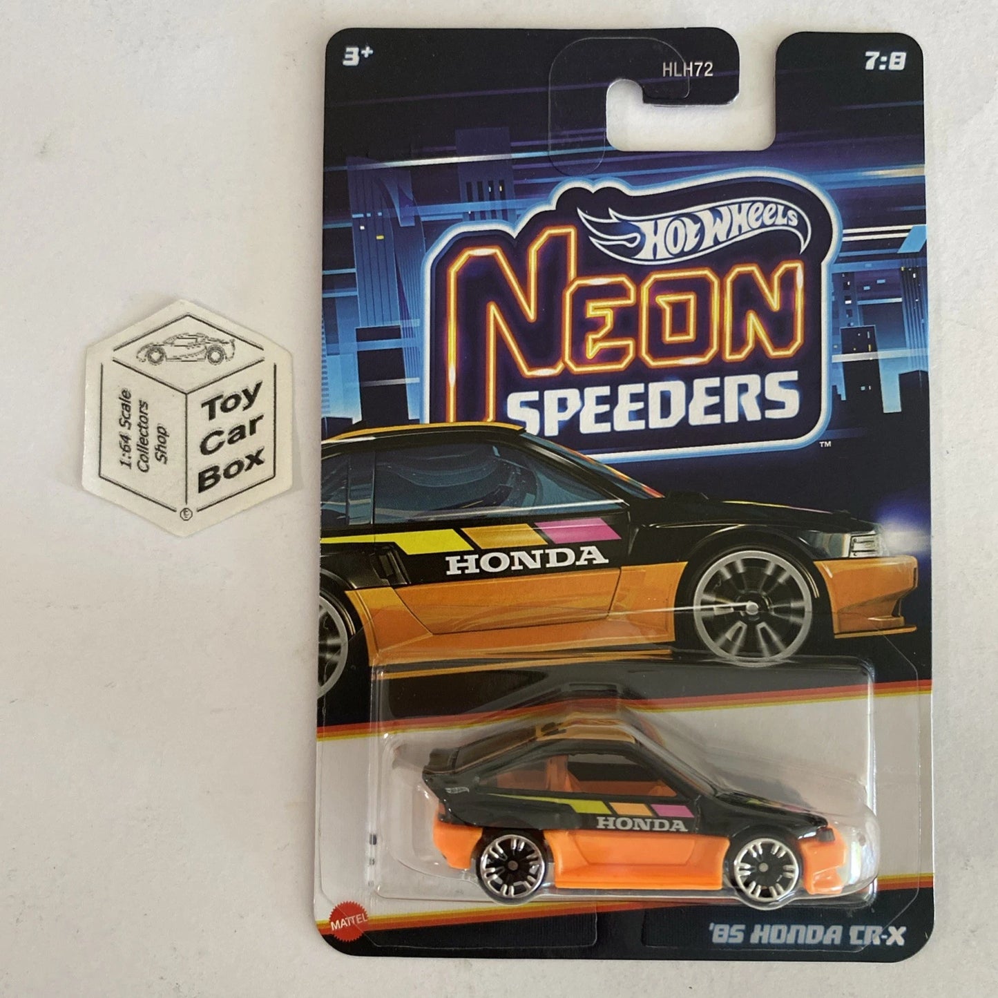 2025 HOT WHEELS Neon Speeders - ‘85 Honda CR-X (#7 - Black) D32