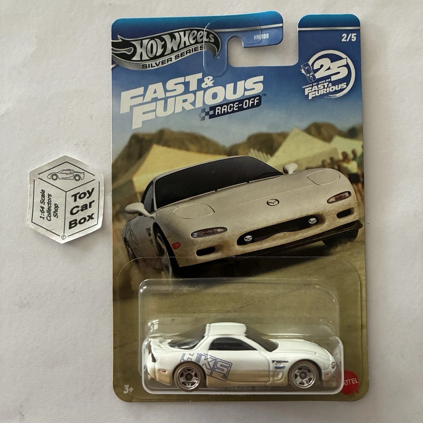 2026 HOT WHEELS Fast & Furious - 1995 Mazda RX-7 (White #2 Race Off) C85