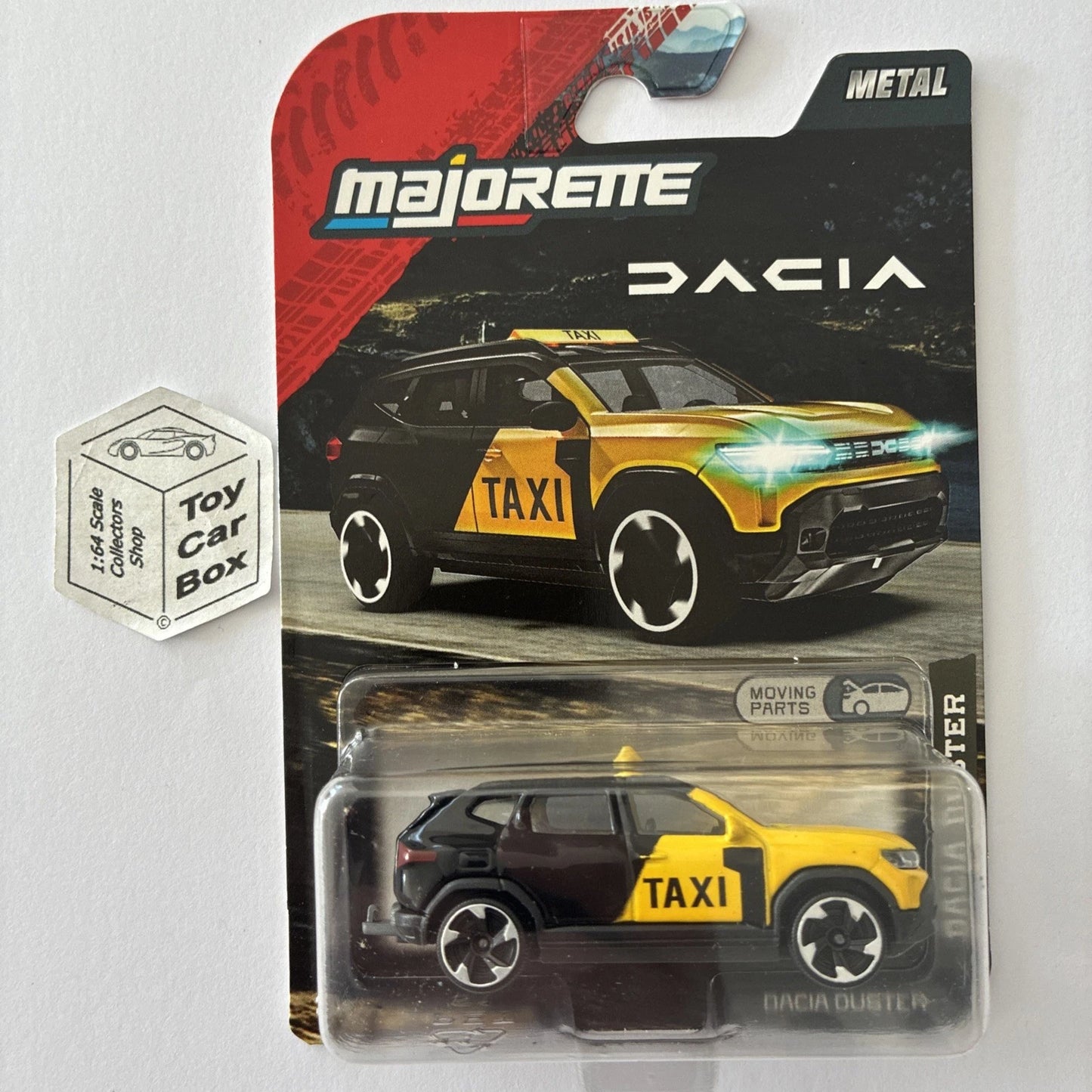 MAJORETTE Dacia Duster (3rd Gen - Black & Yellow Taxi - Opening Rear Hatch) E18