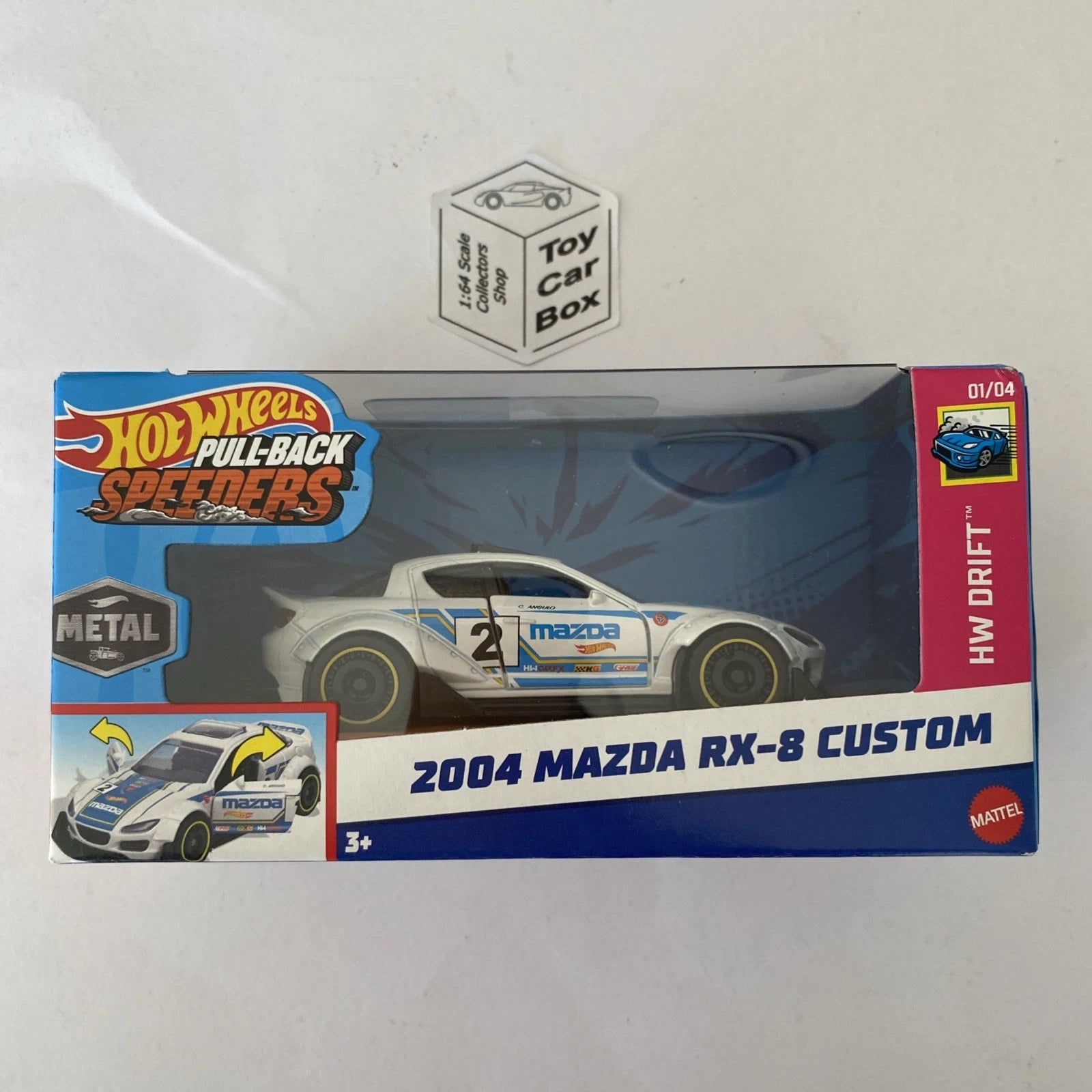 2024 HOT WHEELS 1:43* 2004 Mazda RX-8 Custom (White Pull-back