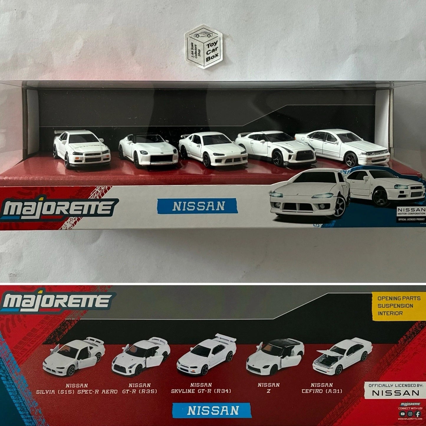 MAJORETTE Nissan Gift Set (Silvia S15, Skyline R34, Cefiro, GT-R R35, Z) BG73