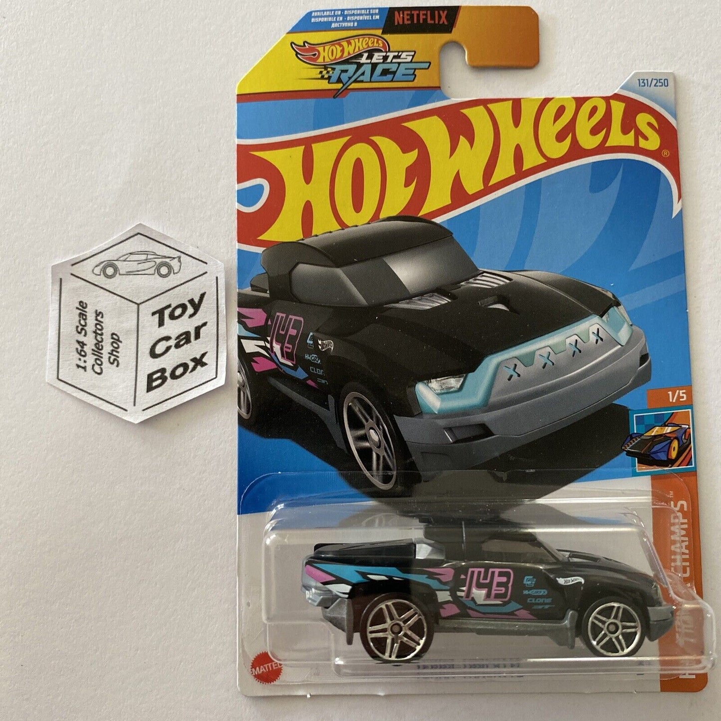 SALE - 2024 HOT WHEELS #131 - Terra-Tracktyl (Black #1 Track Champs - Long Card) B00