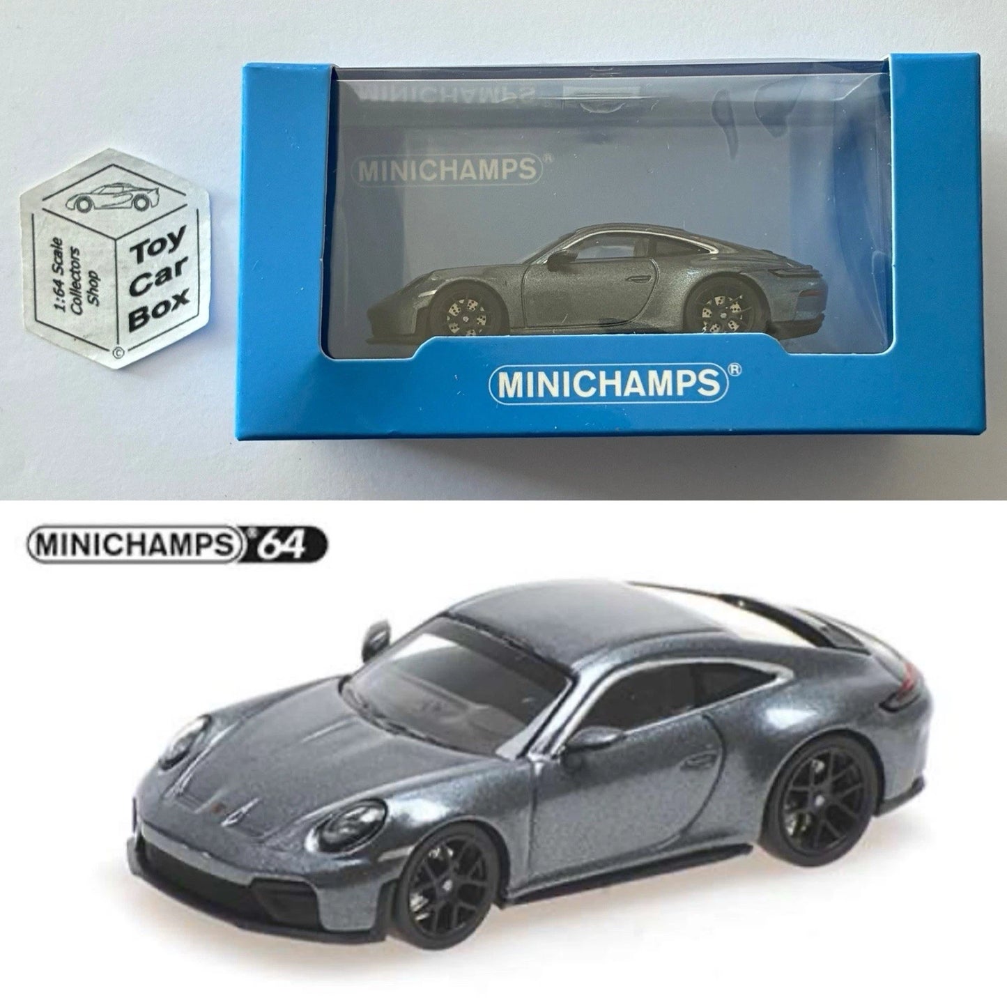 MINICHAMPS 64 - Porsche 911 (992.2) GT3 Touring (Grey - 1:64 - Display Box) T50g