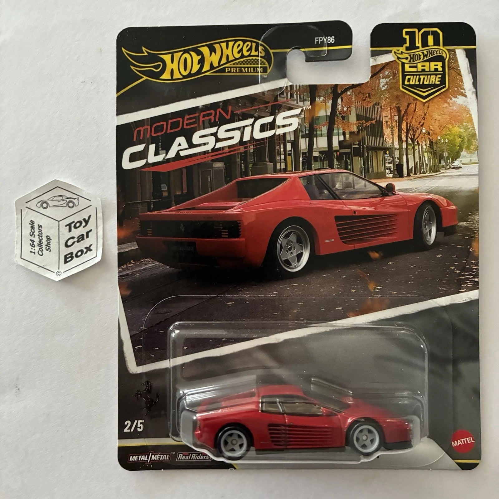 2026 HOT WHEELS Car Culture - Ferrari Testarossa (Red #2 Modern