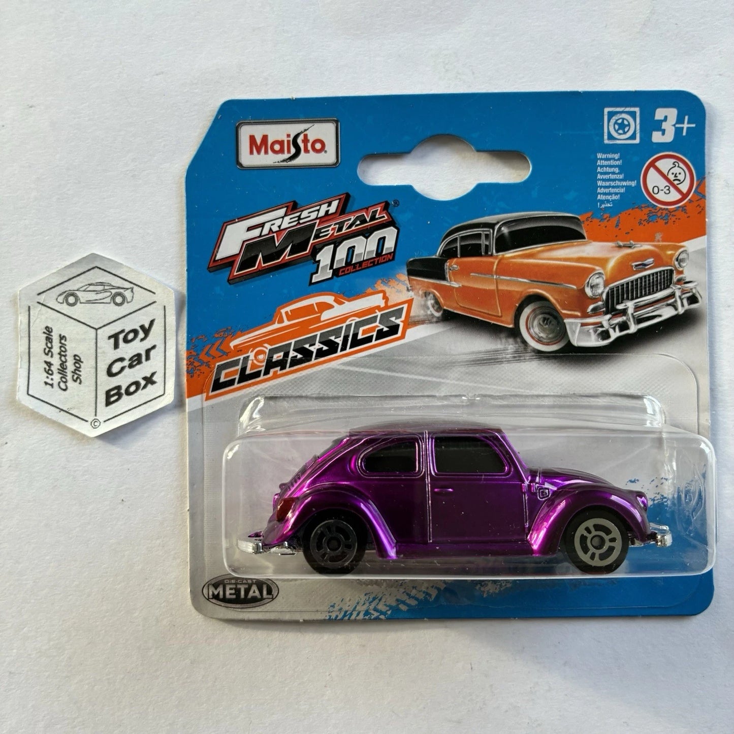 MAISTO Fresh Metal - Volkswagen VW Beetle 1303 (Purple - 1/64* - Blister) C94g