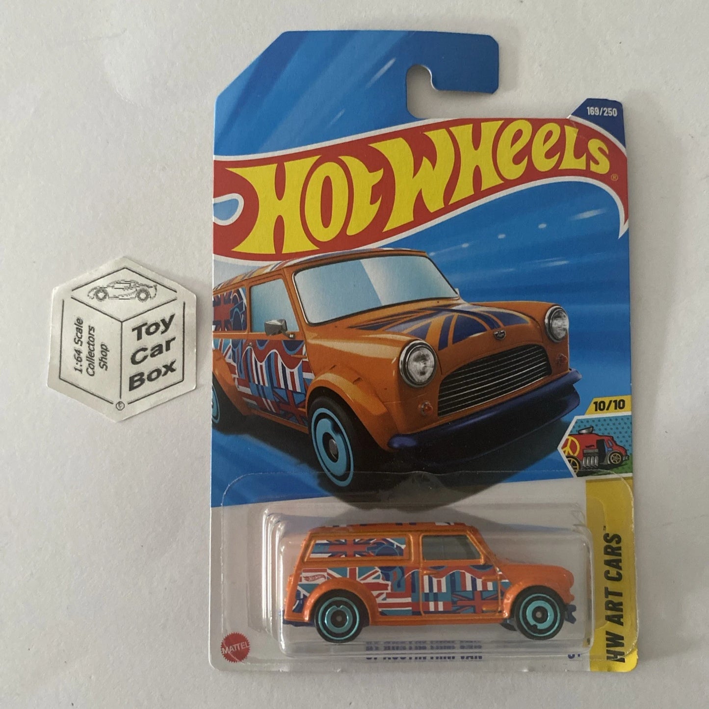2025 HOT WHEELS #169 - ‘67 Austin Mini Van (Orange #10 Art Cars - Long Card) A80