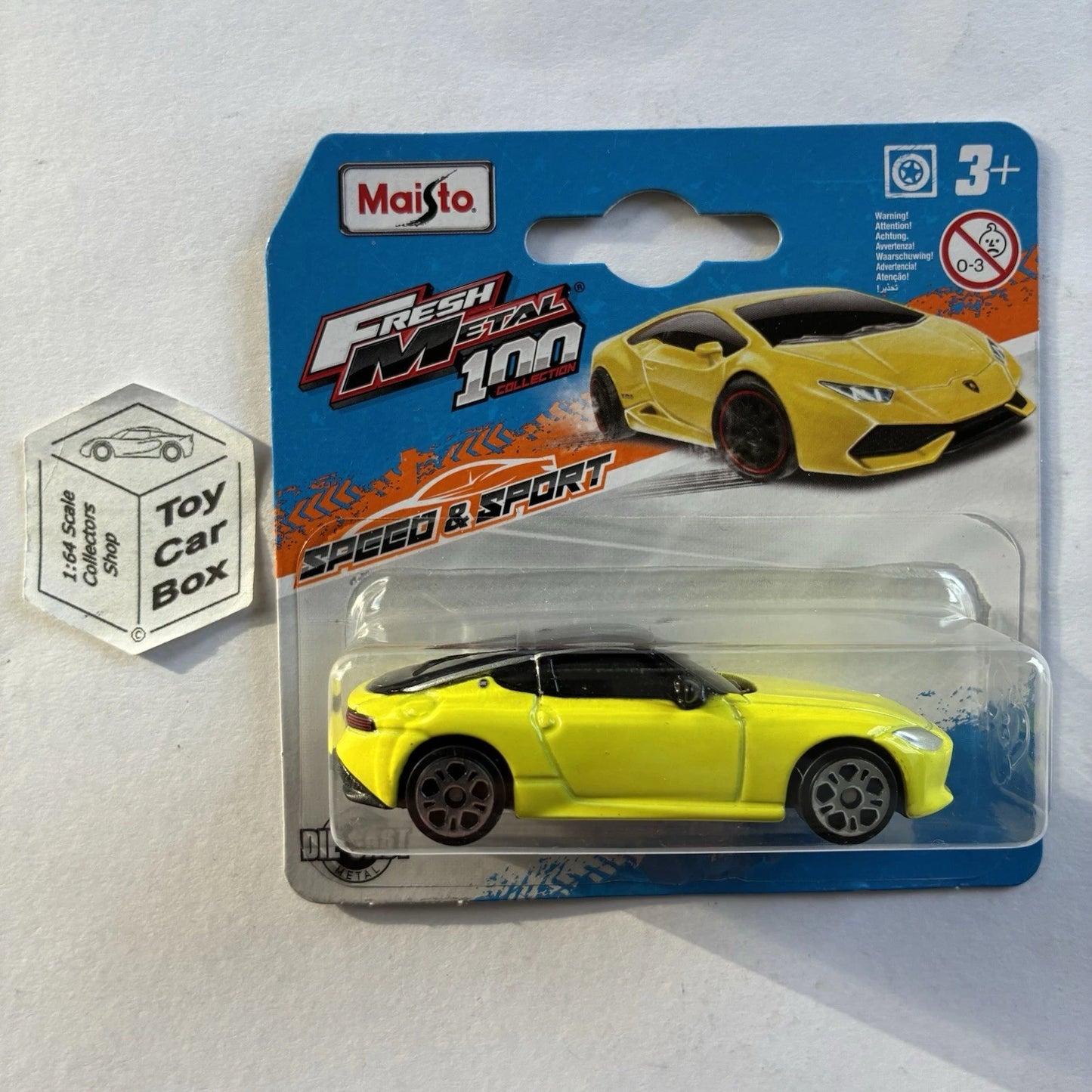 MAISTO Fresh Metal - 2023 Nissan Z Coupe (Yellow - 1/64 Scale* - Blister) C94g