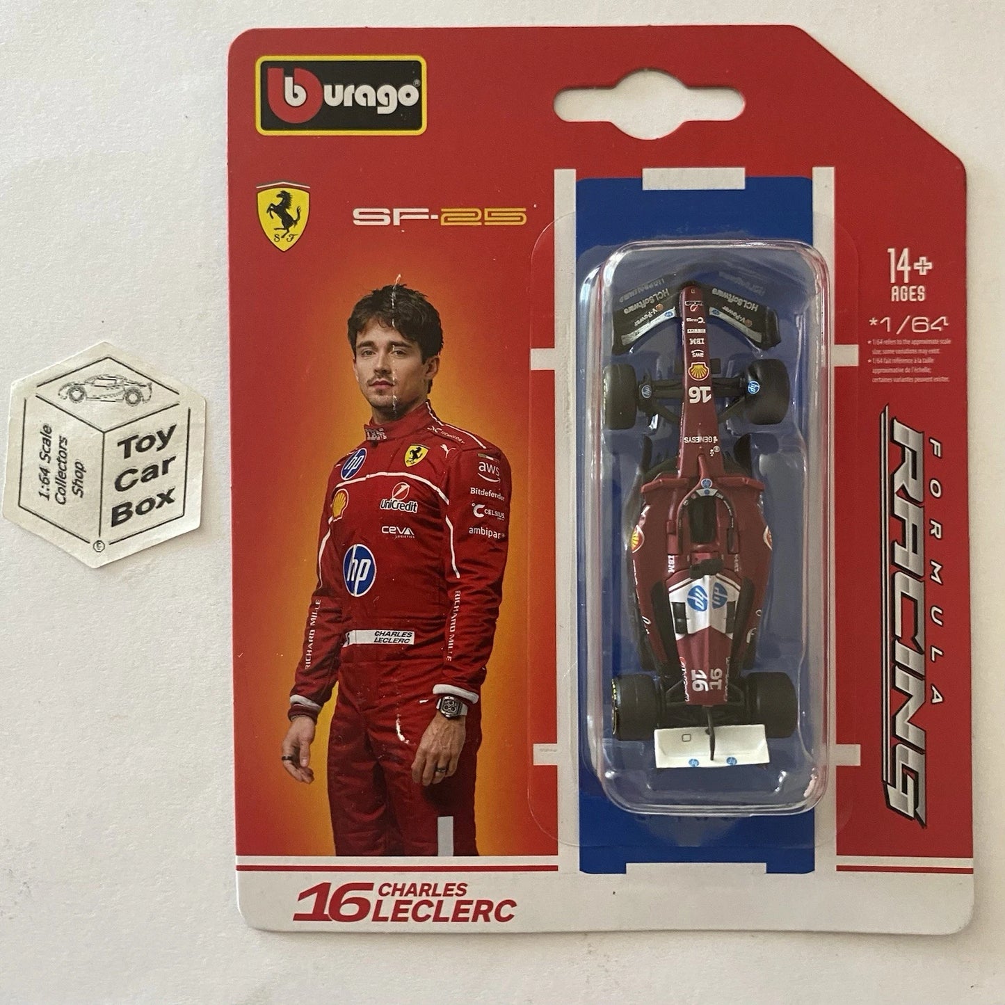 BBURAGO 1/64 Formula 1 - Ferrari SF25 (#16 Charles Leclerc - 2025 F1 Season) L05