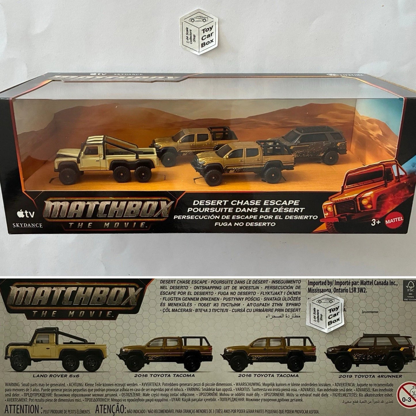 2026 MATCHBOX Movie Desert Chase Set (Land Rover & 2x Toyota Tacoma & 4Runner) CA9