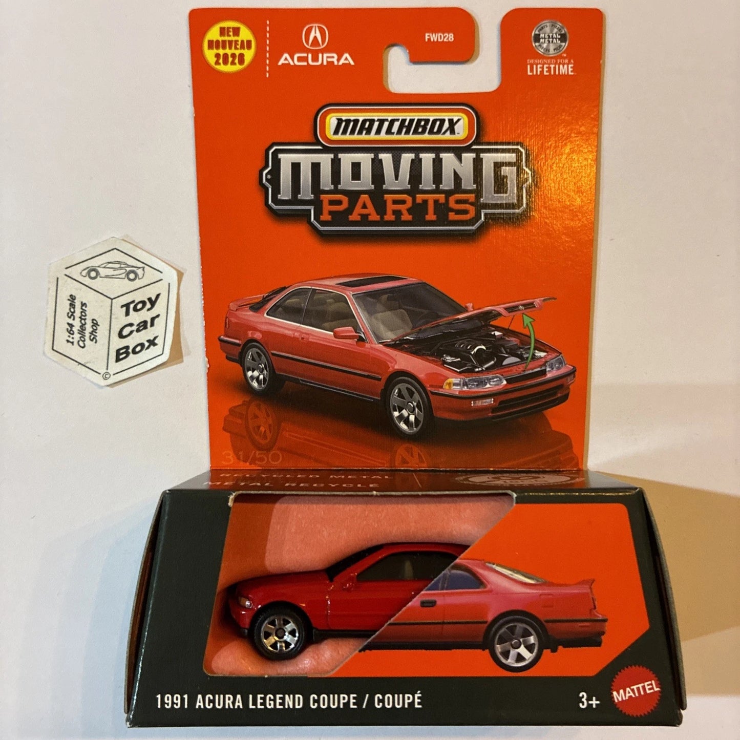 2026 MATCHBOX Moving Parts - 1991 Acura Legend Coupe (Red #31 Opening Hood) E99