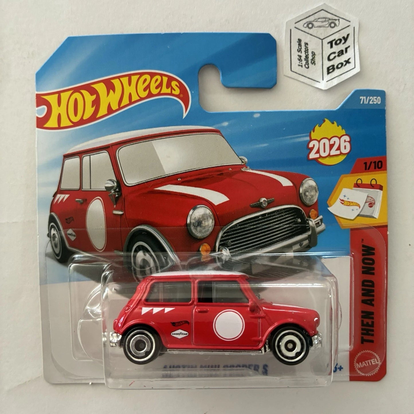 2026 HOT WHEELS #71 - Austin Mini Cooper S (Red #1 Then & Now - Short Card) C75