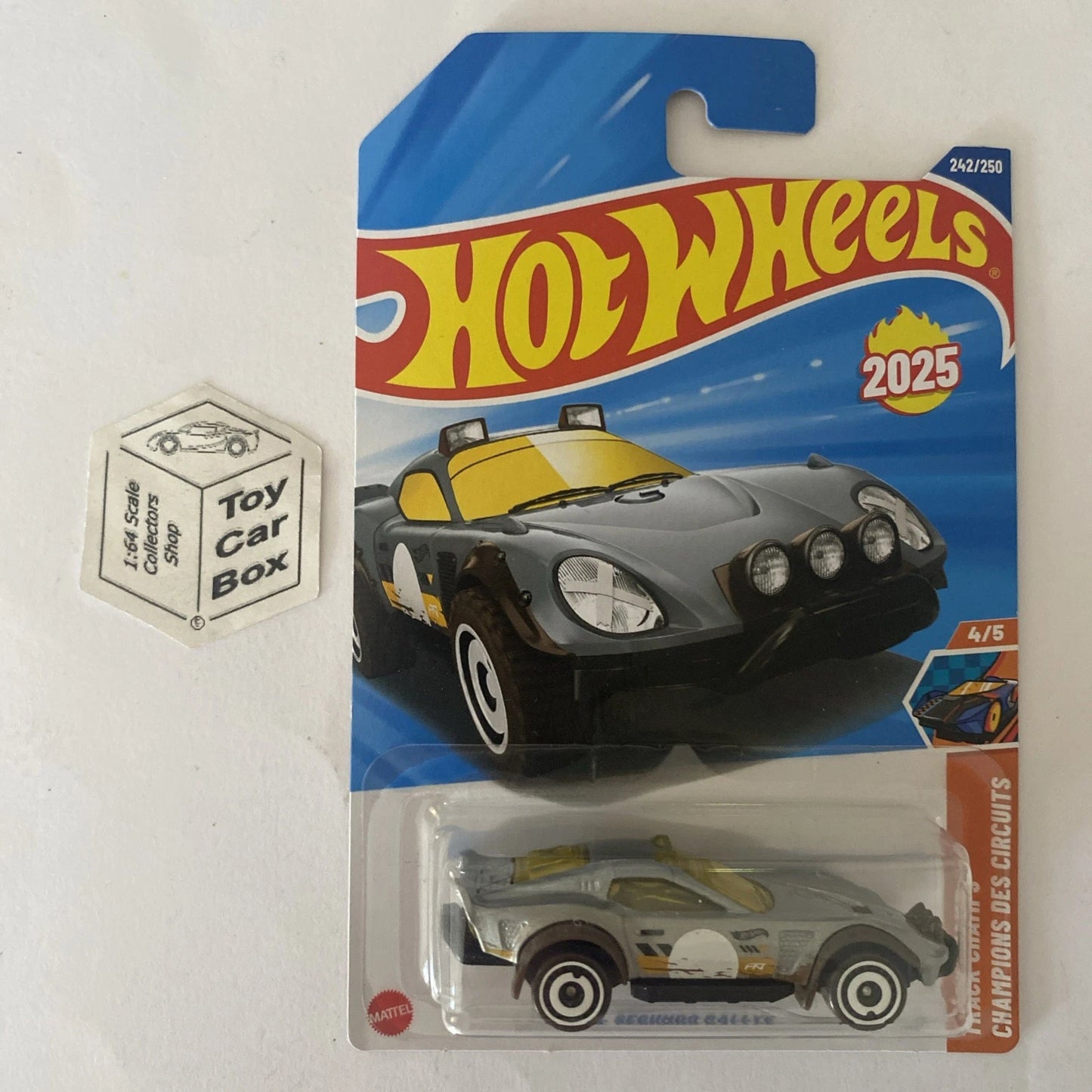 2025 HOT WHEELS #242 - El Segundo Rallye (Grey #4 Track Champions Long Card) A80