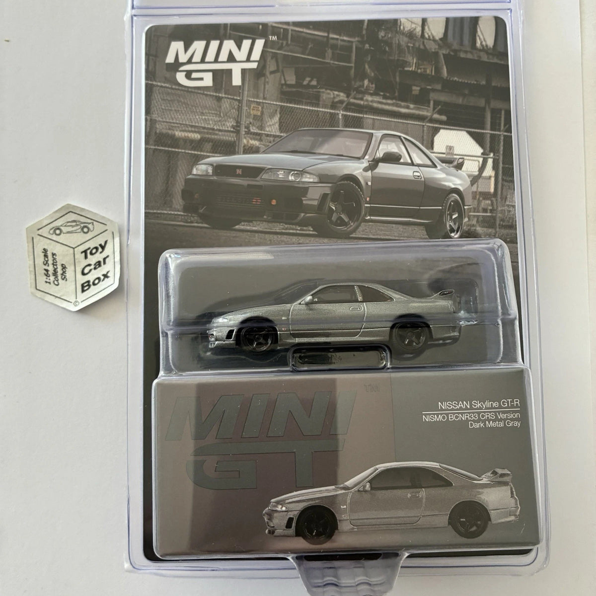 MINI GT #1128 - Nissan Skyline GT-R (Nismo BNR33 CRS Version - 1/64 - Grey) N50g