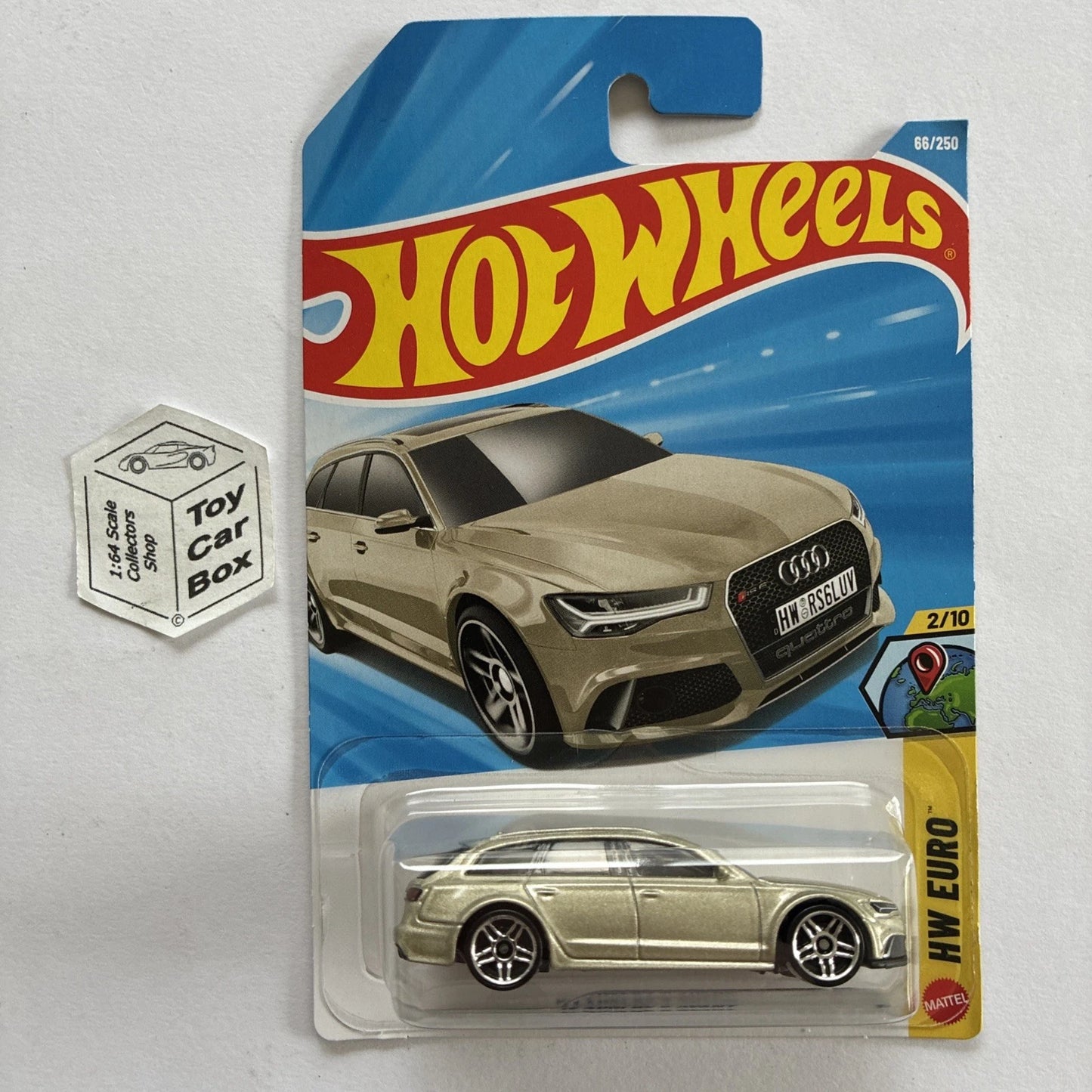 2026 HOT WHEELS #66 - ‘17 Audi RS6 Avant (Champagne #2 HW Euro - Long Card) A80