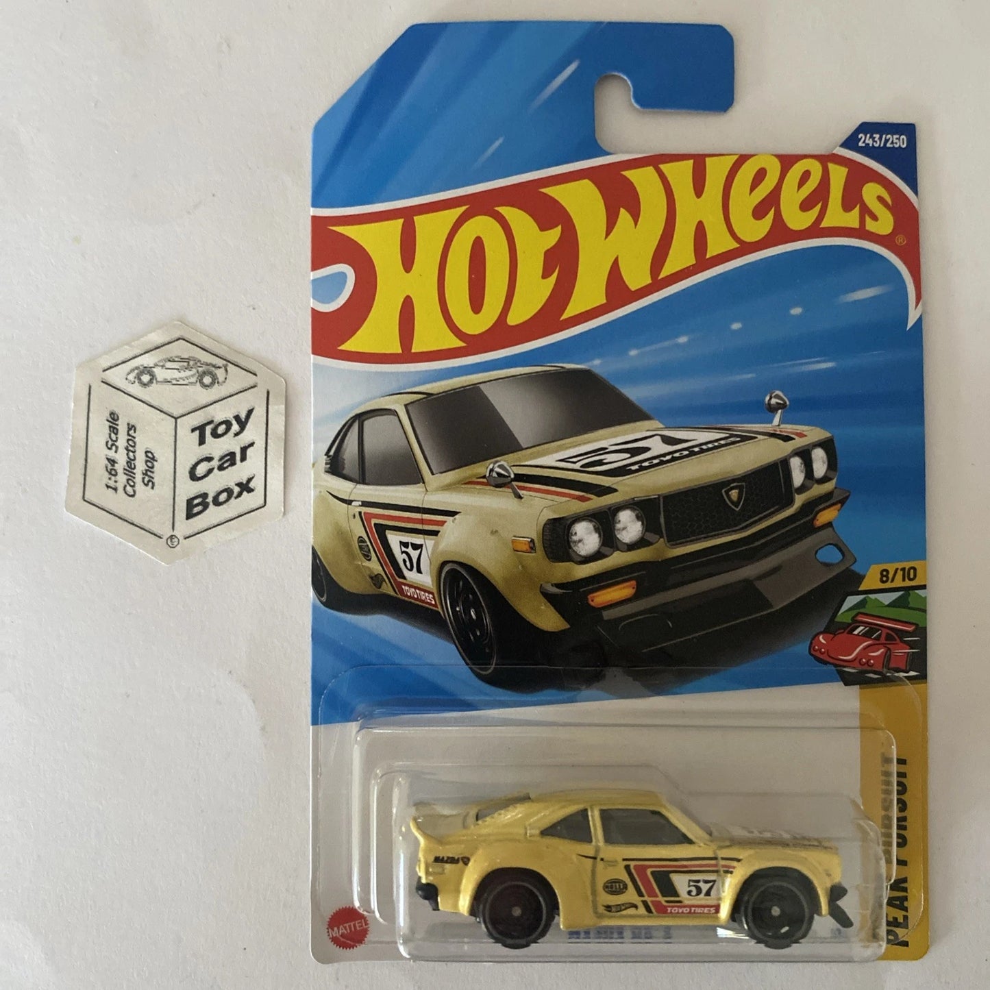 2025 HOT WHEELS #243 - Mazda RX-3 (#8 Peak Pursuit - Long Card) B00