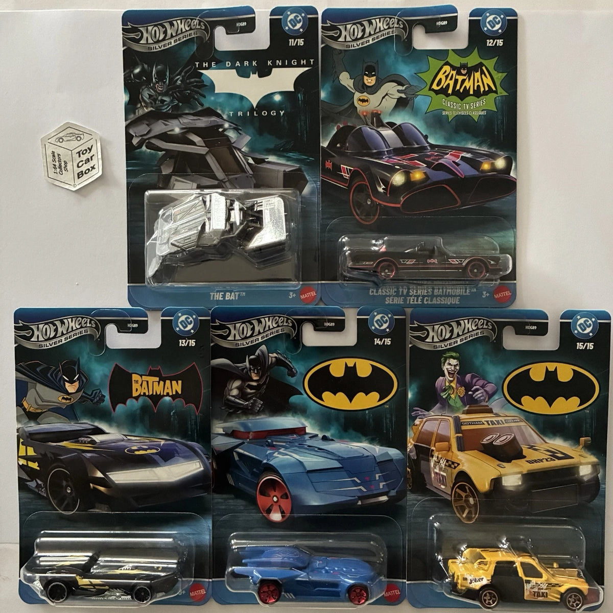 2026 HOT WHEELS - Batman Batmobile 5 Car Set (No. 11-15 / HDG89-979U) T75g