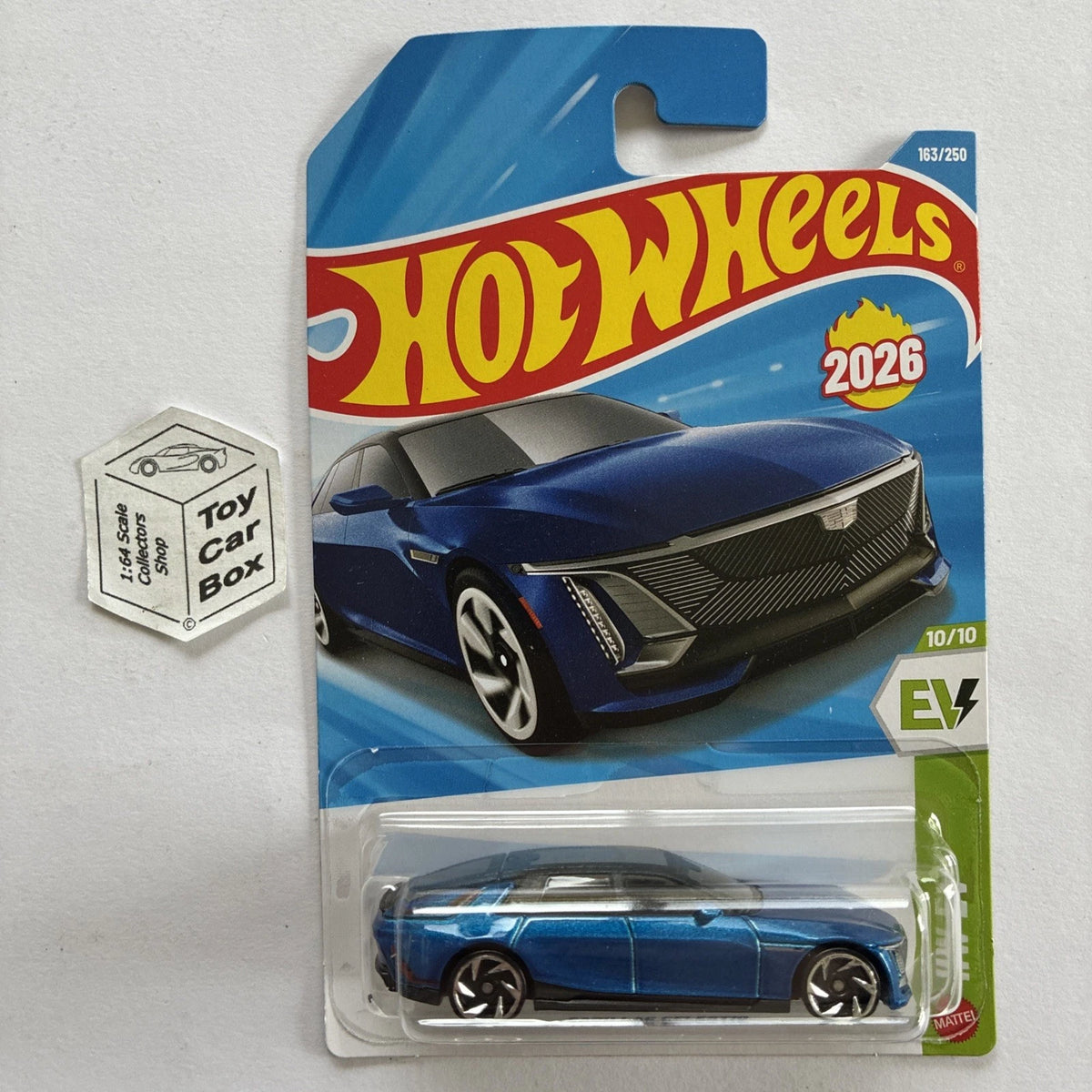 2026 HOT WHEELS #163 - Cadillac Celestiq (Blue #10 HW EV - Long Card) A80