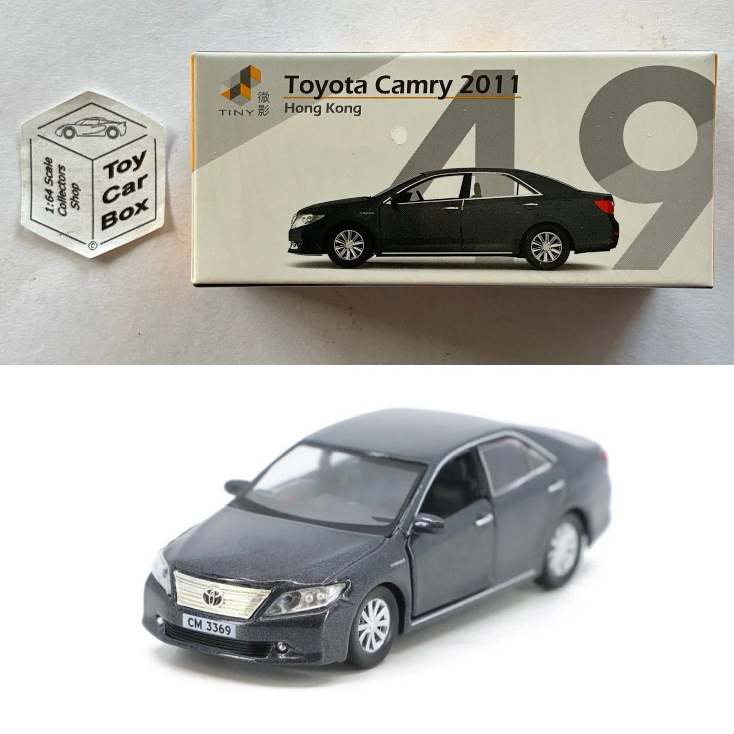 TINY #49 - Toyota Camry 2011 (Grey - 1/64 - Sealed Box) L00g
