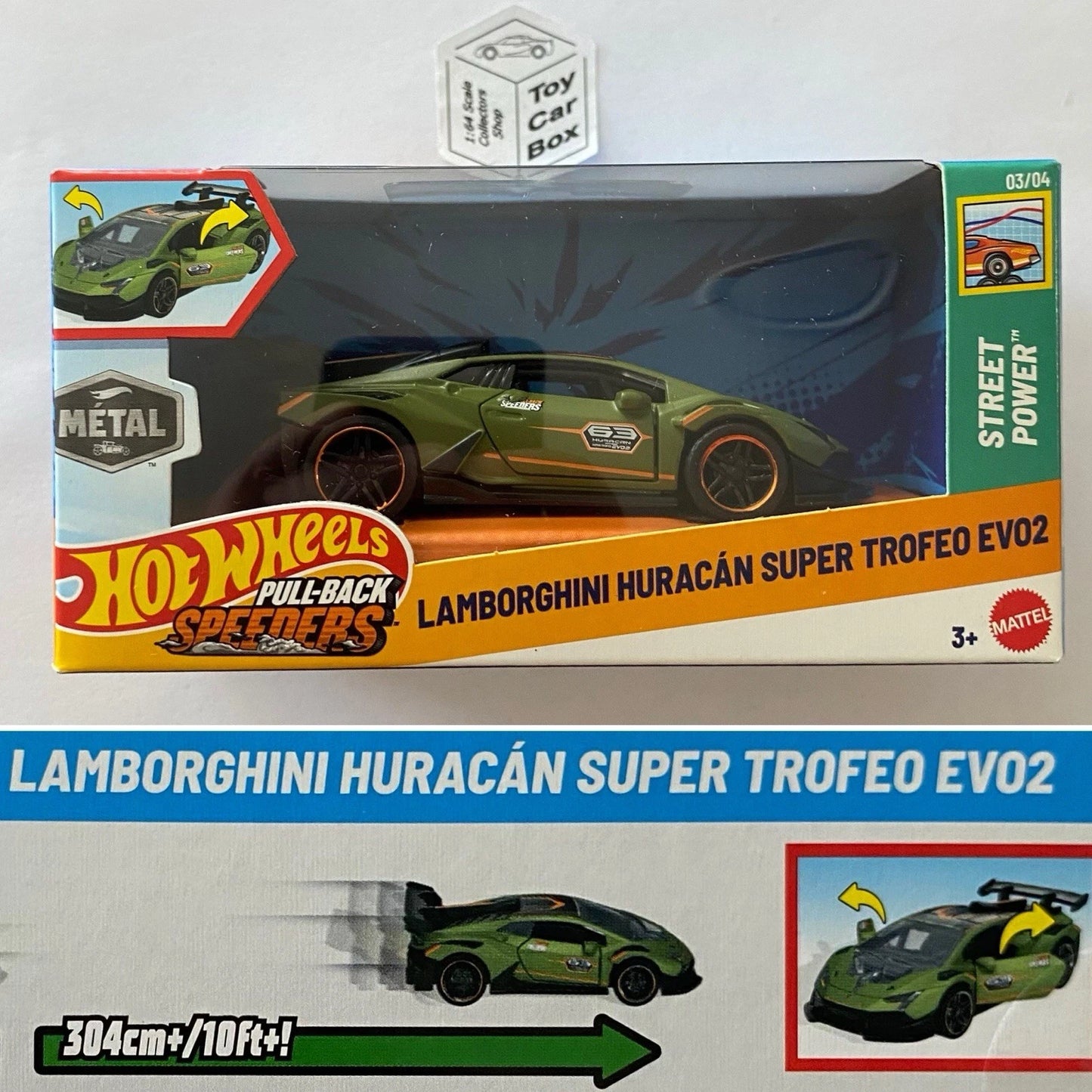 2026 HOT WHEELS 1:43*- Lamborghini Huracan Super Trofeo (Pull-back Speeders) H64