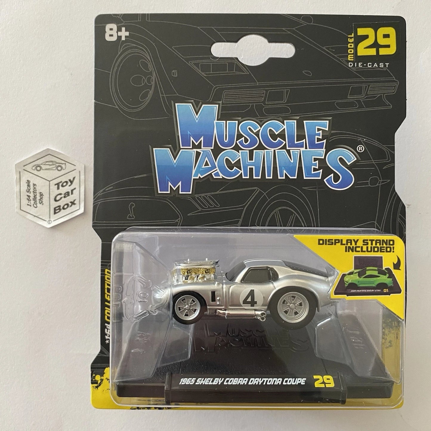 Muscle Machines - 1965 Shelby Cobra Daytona Coupe (Silver #29 - Approx 1:64) D13