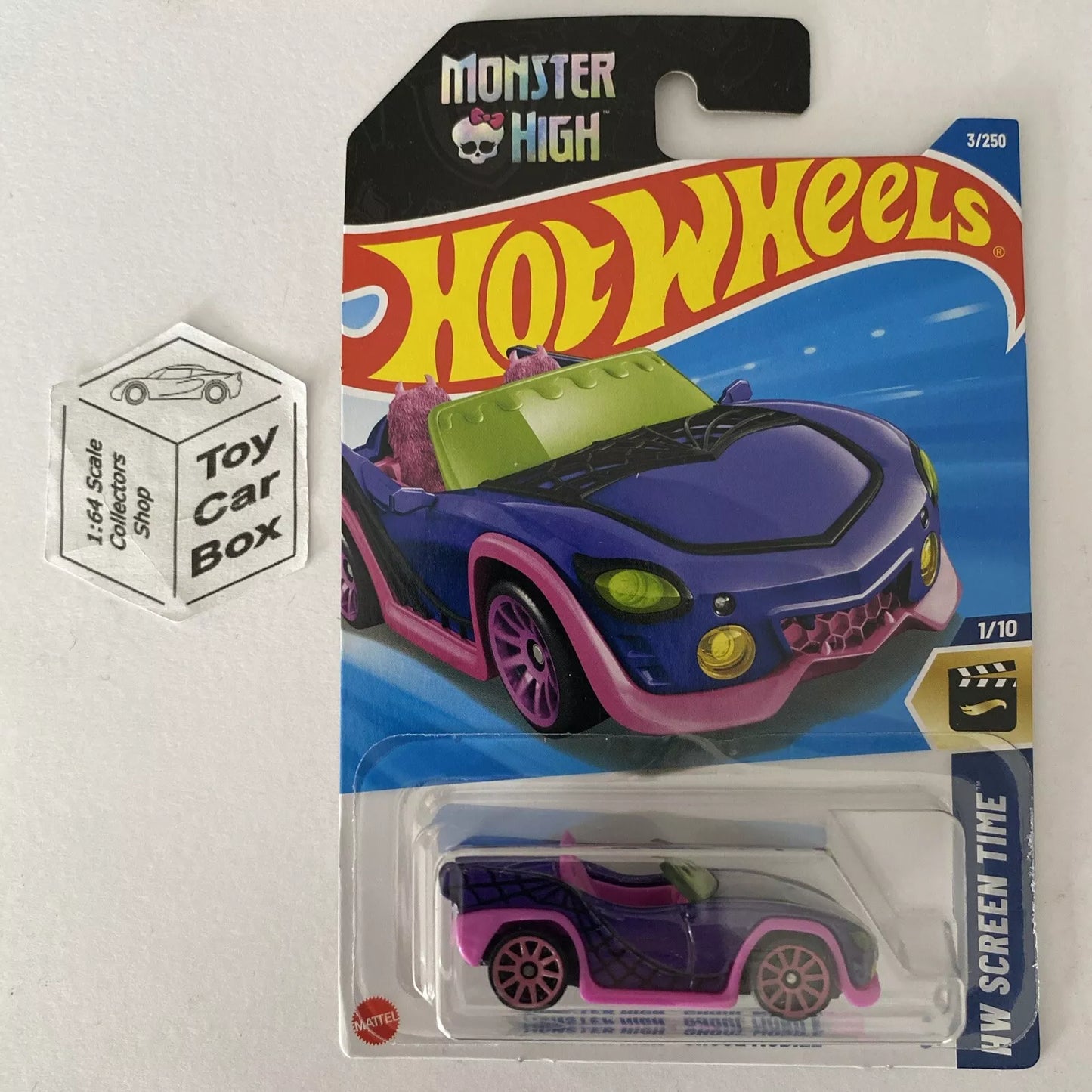 SALE - 2025 HOT WHEELS #3 - Monster High Ghoul Mobile (#1 HW Screen Time) B00
