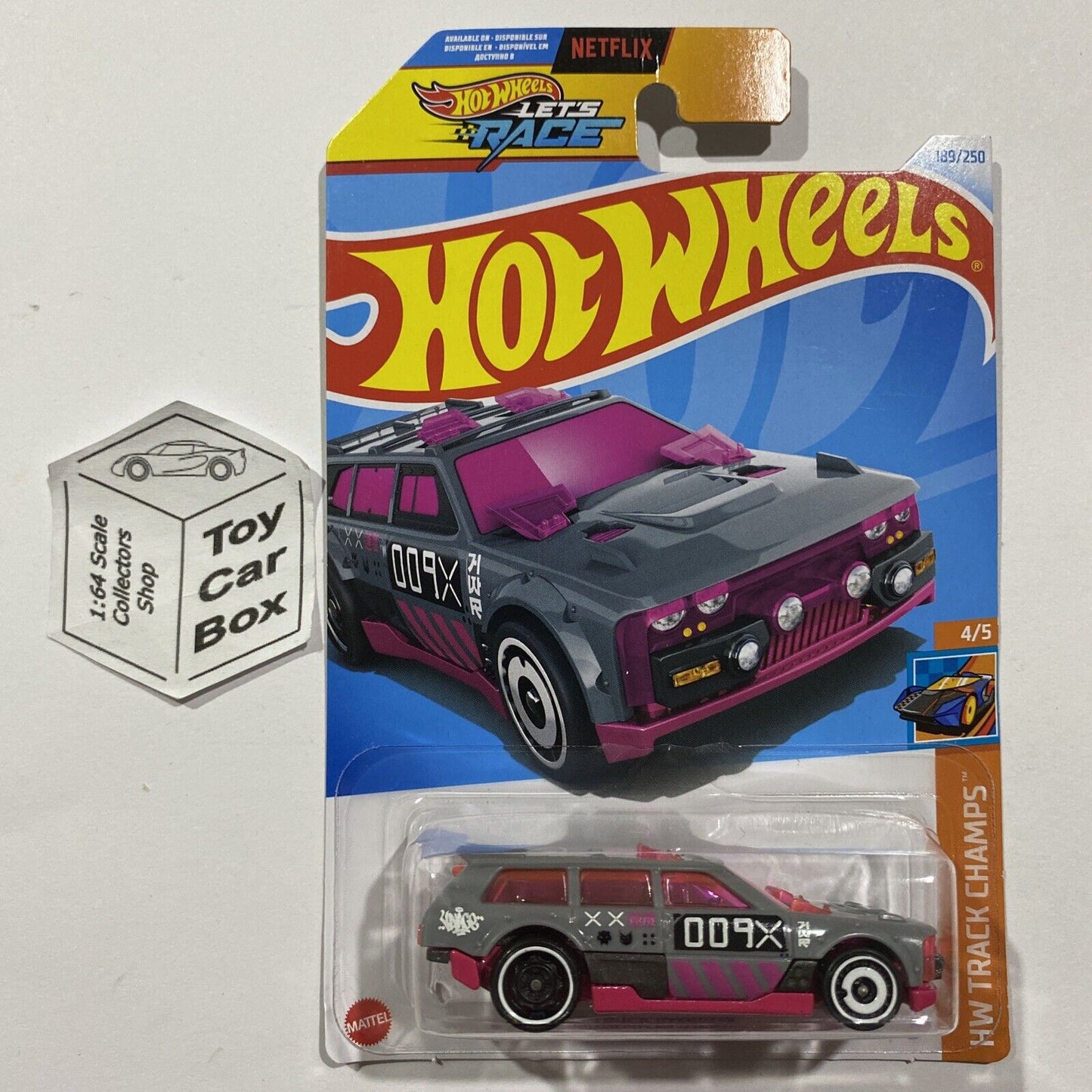 SALE - 2024 HOT WHEELS #189 - Track Dwagon (Grey #4 Track Champs - Long Card) A80