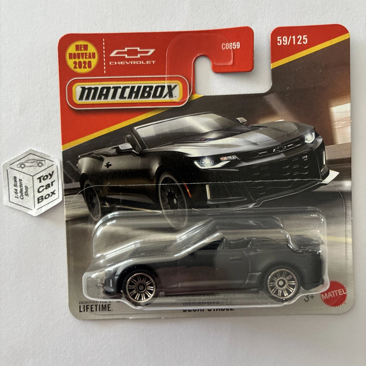 2026 MATCHBOX #59 - 2024 Chevy Camaro ZL1 Convertible (Black - Short Card) B42g