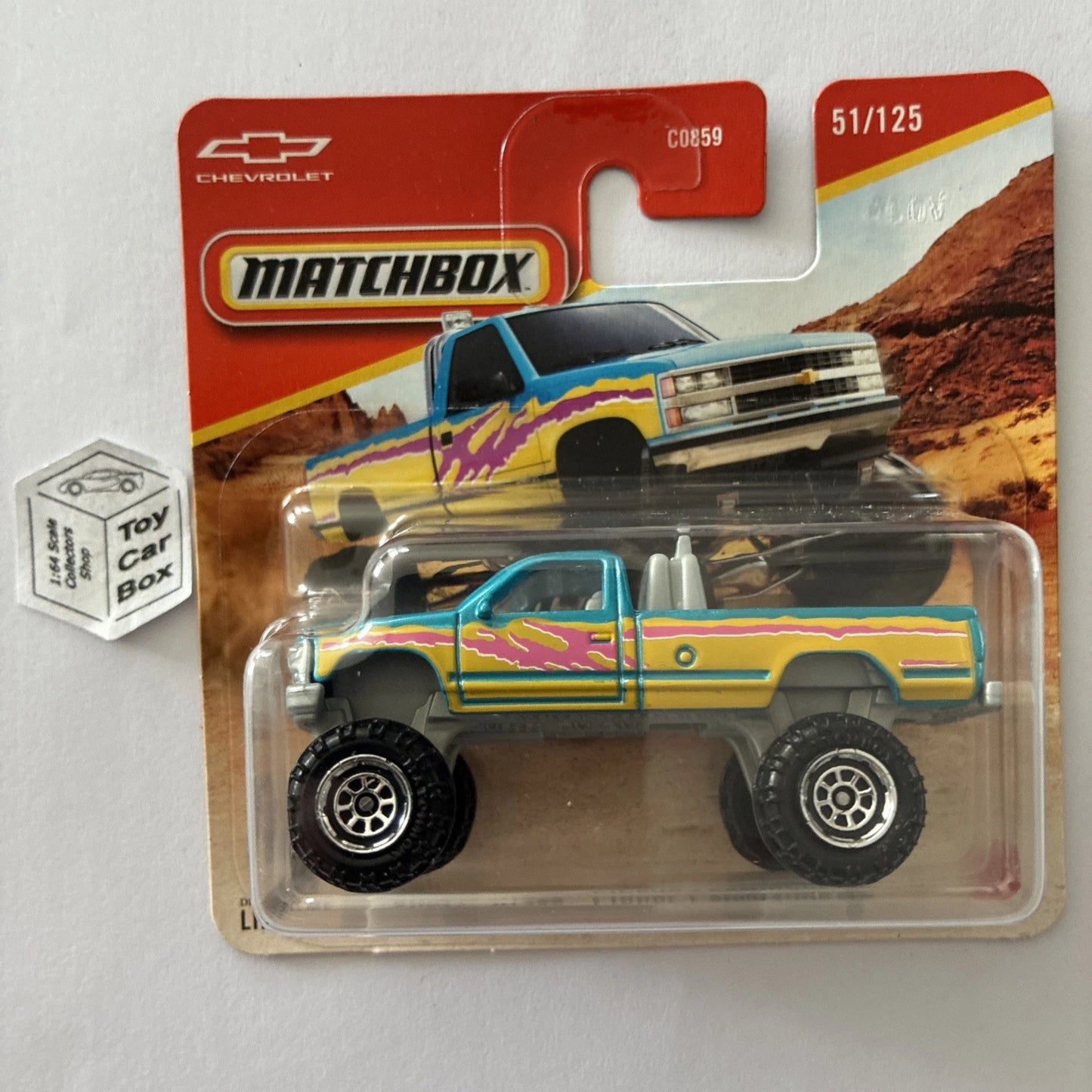 2026 MATCHBOX #51 - Chevy K1500 Pickup (Blue - Short Card - Unopened) B42g