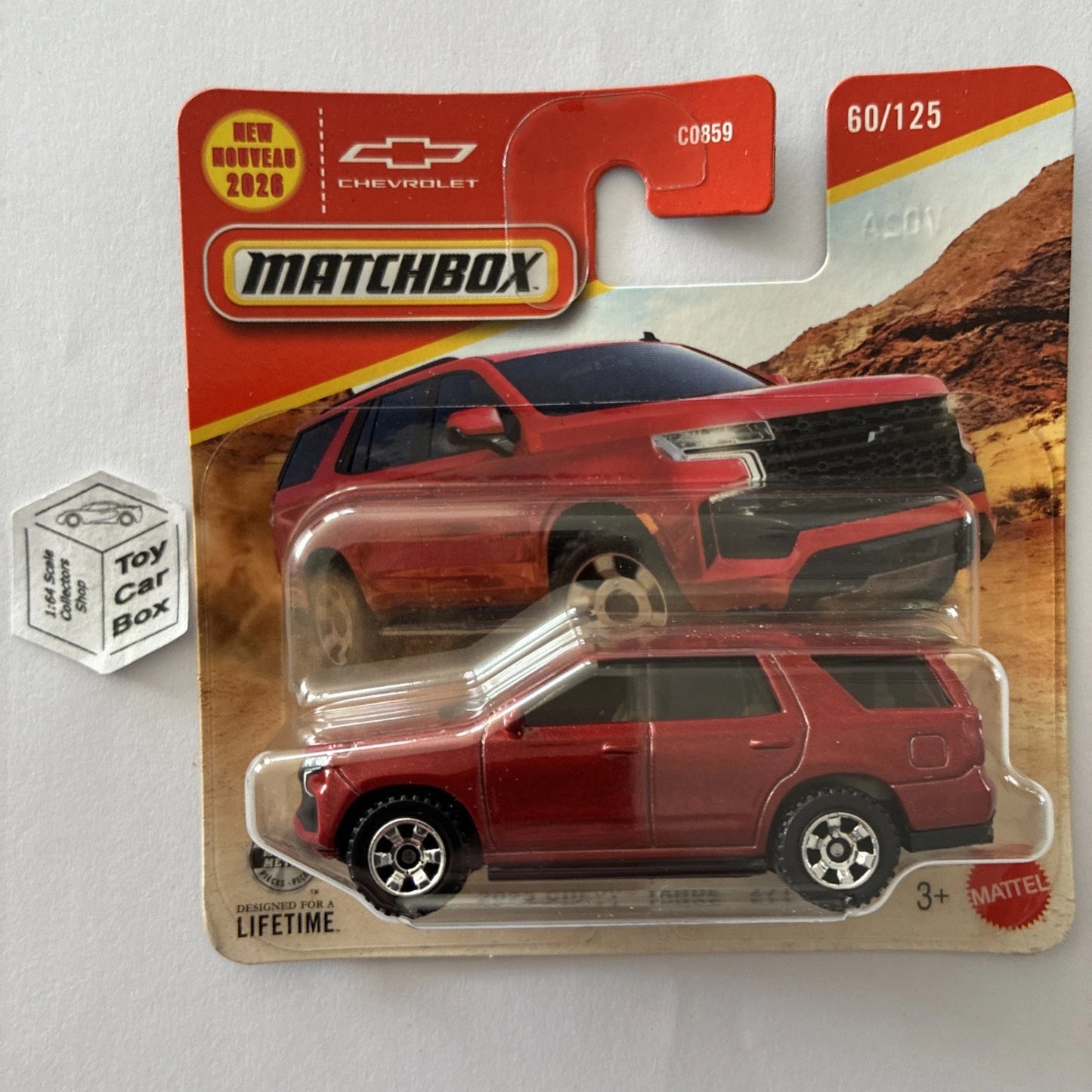 2026 MATCHBOX #60 - 2023 Chevy Tahoe Z71 (Red - Short Card) B42g