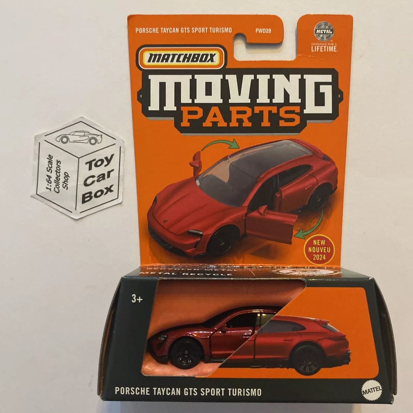 2024 MATCHBOX Moving Parts - Porsche Taycan GTS Sport Turismo (Red #19) E40