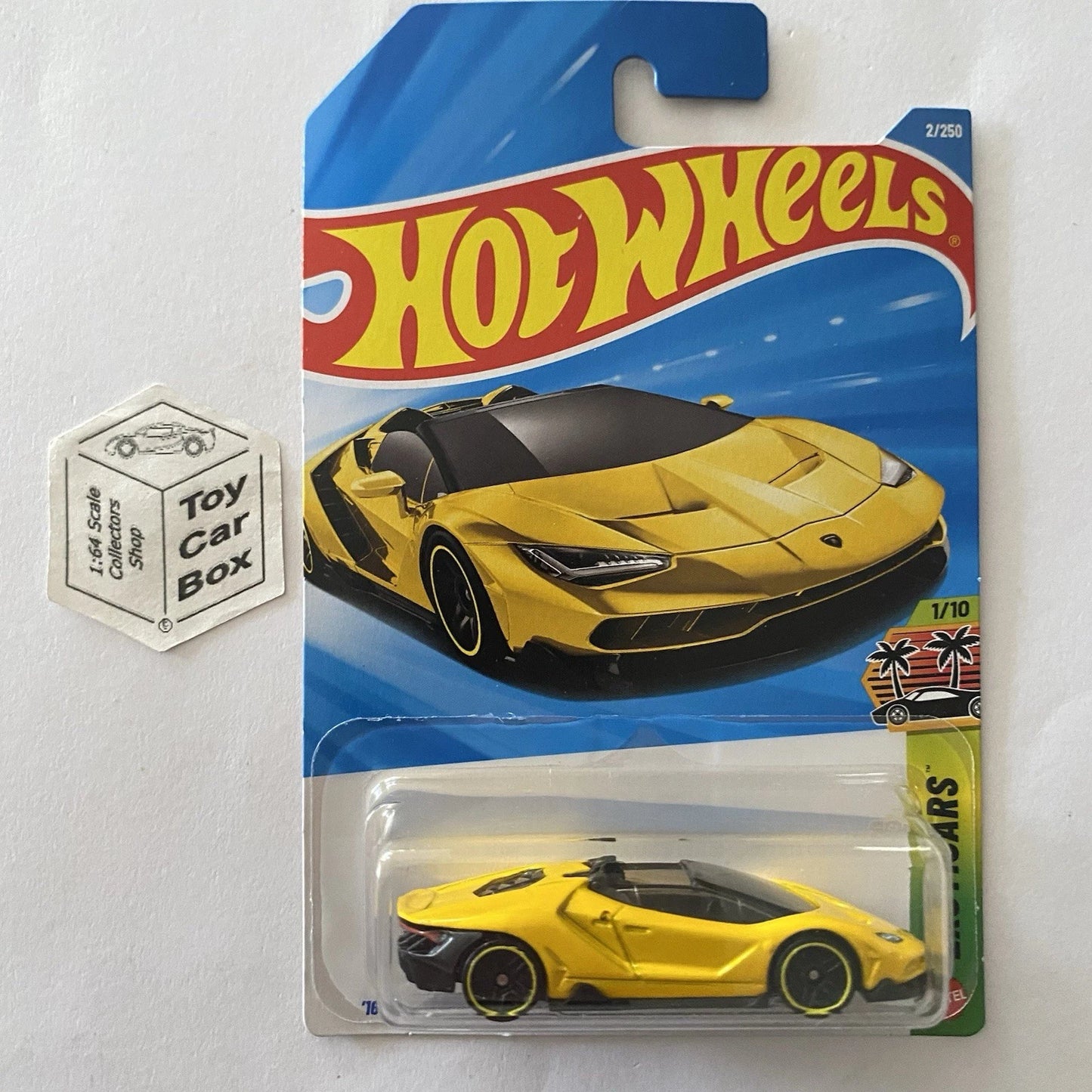 2026 HOT WHEELS #2 - ‘16 Lamborghini Centenario Roadster (Yellow -Long Card) B64