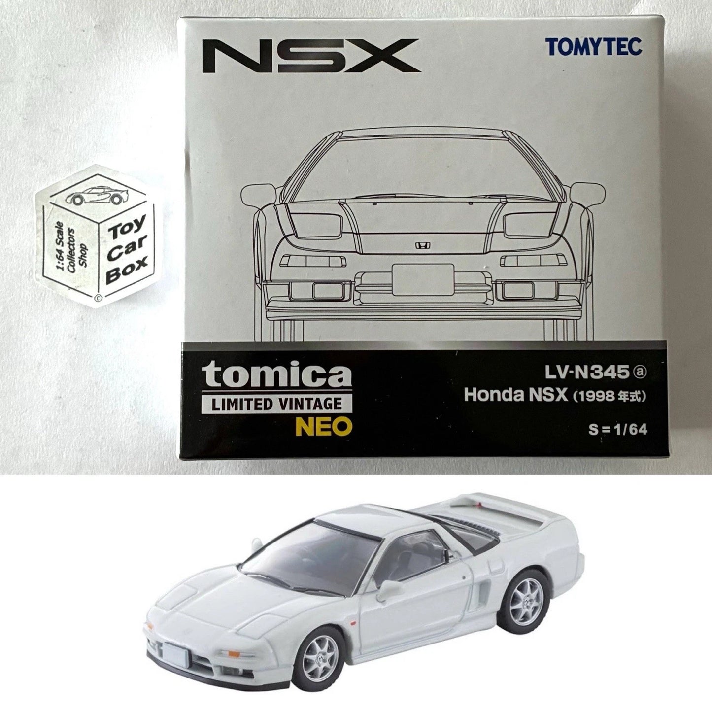TOMICA Limited Vintage Neo - ‘98 Honda NSX (Pearl White #LV-N345a) CA33