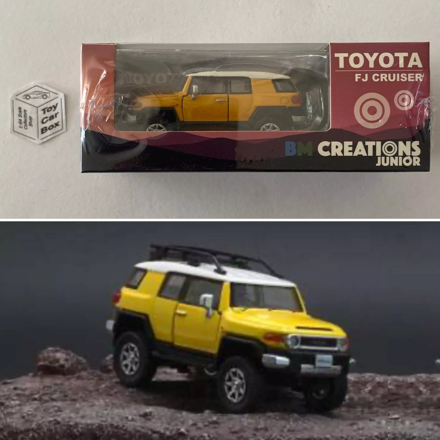 BM CREATIONS - Toyota FJ Cruiser (1:64 Scale - Yellow - RHD) N75g