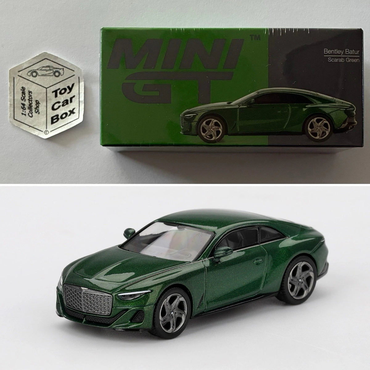 MINI GT #1161 - Bentley Batur Bonneville (Scarab Green - 1/64 - Boxed) N50g