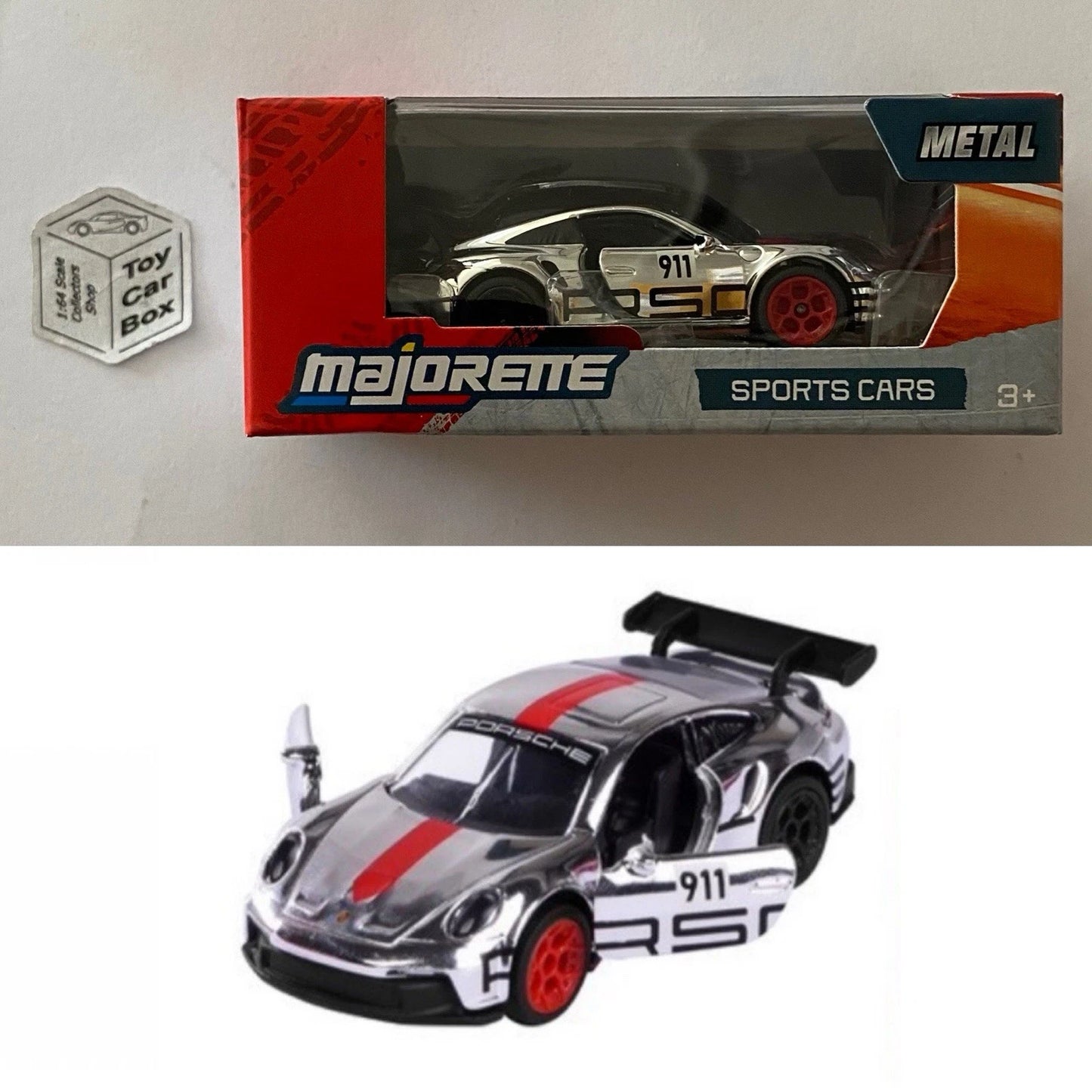 MAJORETTE - Porsche 911 GT3 Cup 992 (Chrome - Sports Cars Box) 1/64 Scale* - E38