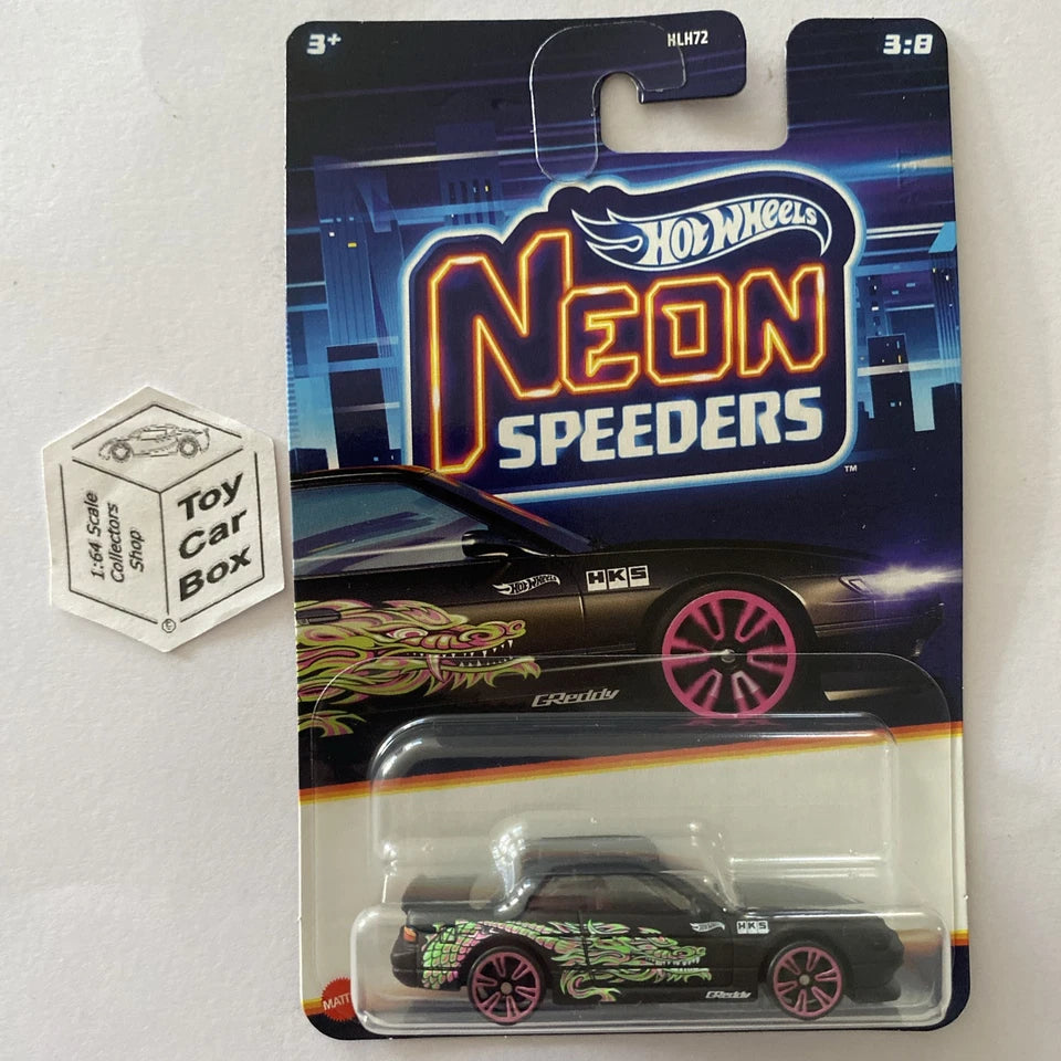 2025 HOT WHEELS Neon Speeders - Nissan Silvia S13 (Black) D00