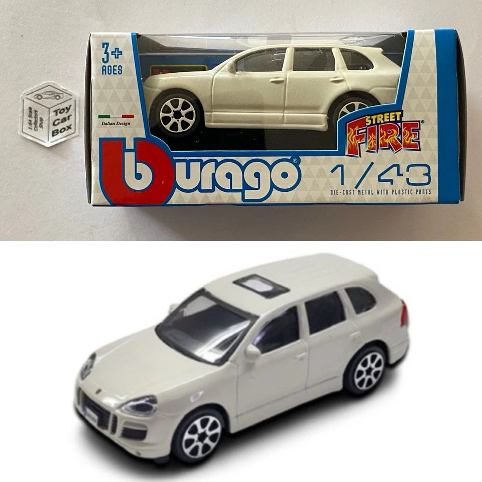 BBURAGO 1/43 - Porsche Cayenne (White - Street Fire - Boxed) E04g